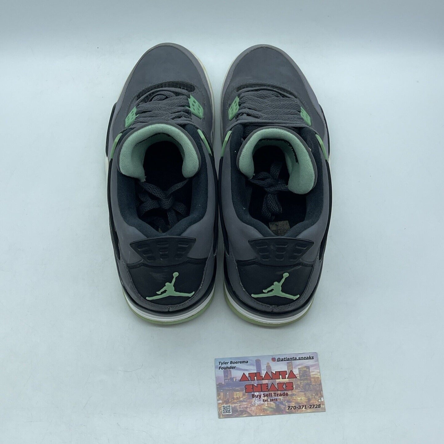 Size 10 - Jordan 4 Retro Green Glow 2013 Gray White (308497-033)