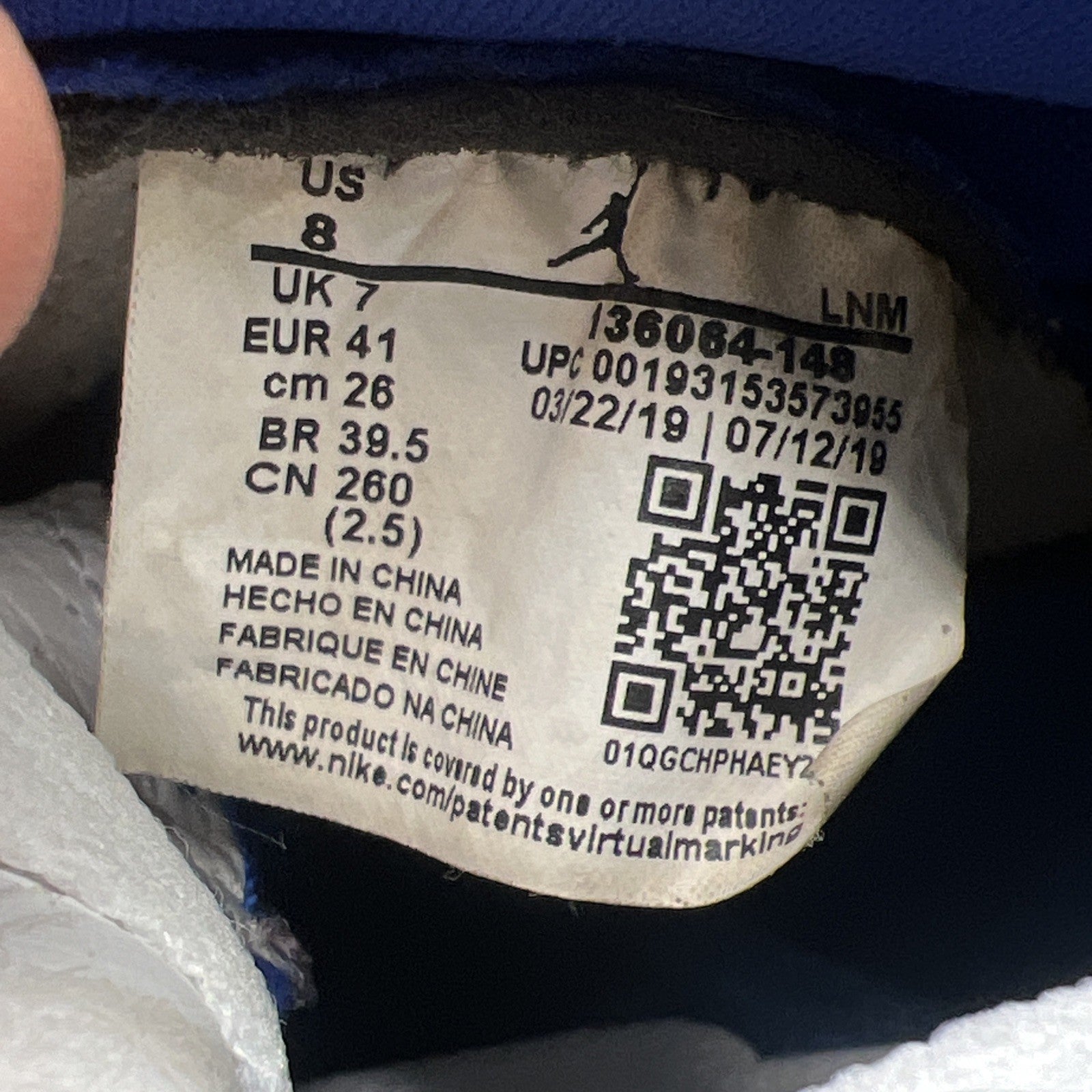 Size 8 - Air Jordan 3 Retro Knicks (136064-148)