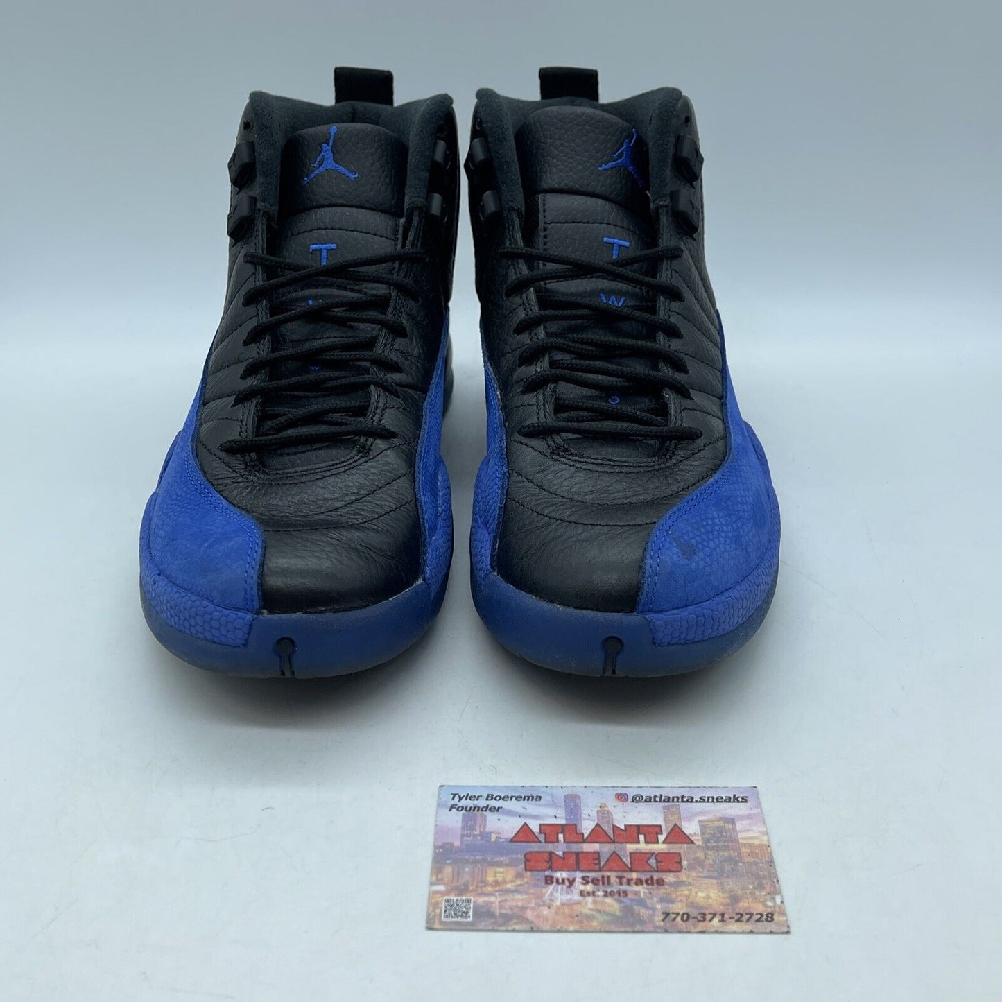 Size 8.5 - Air Jordan 12 Retro Game Royal Blue Suede Black Leather (130690-014)