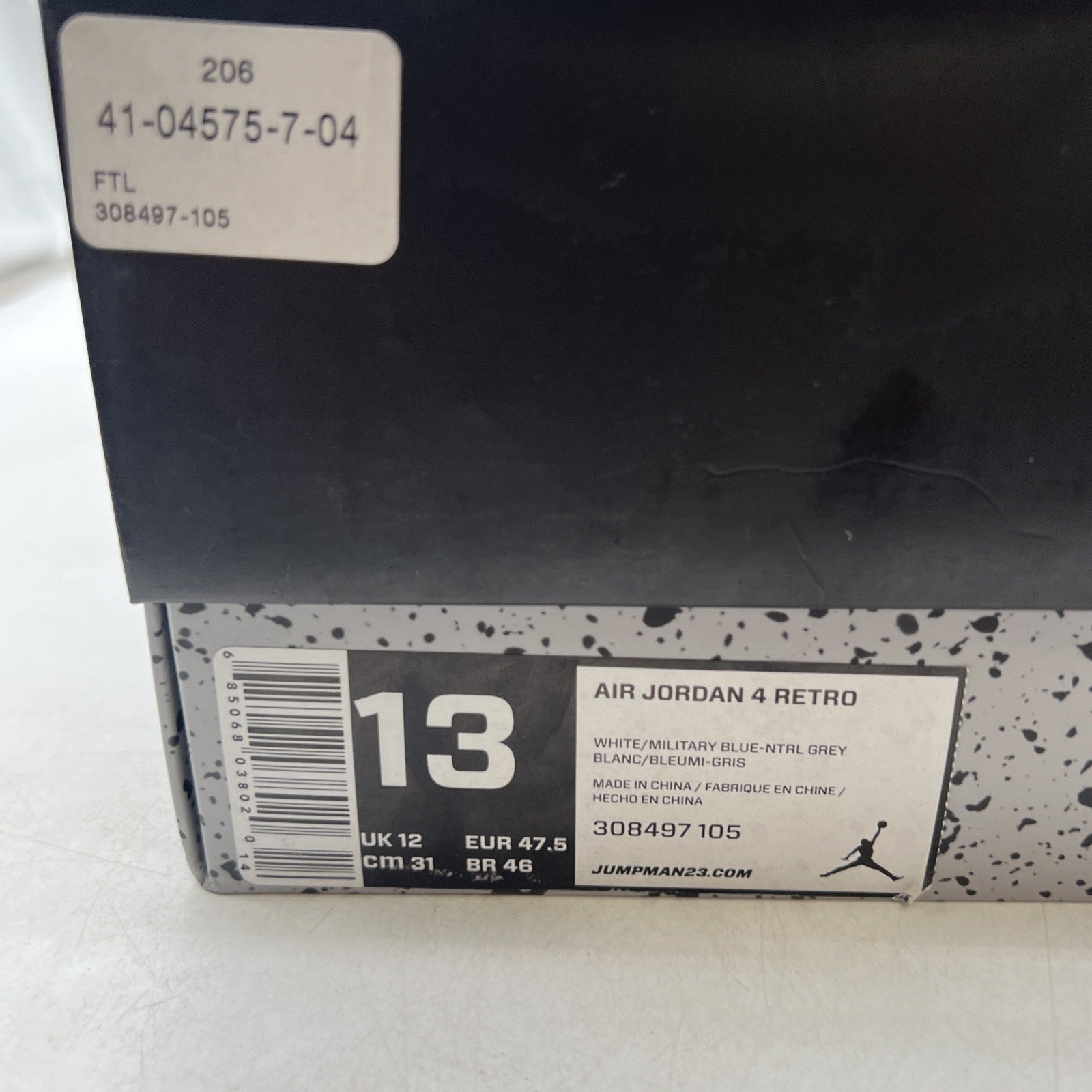 Size 13 - Air Jordan 4 Retro 2024 Military Blue (308497-105)