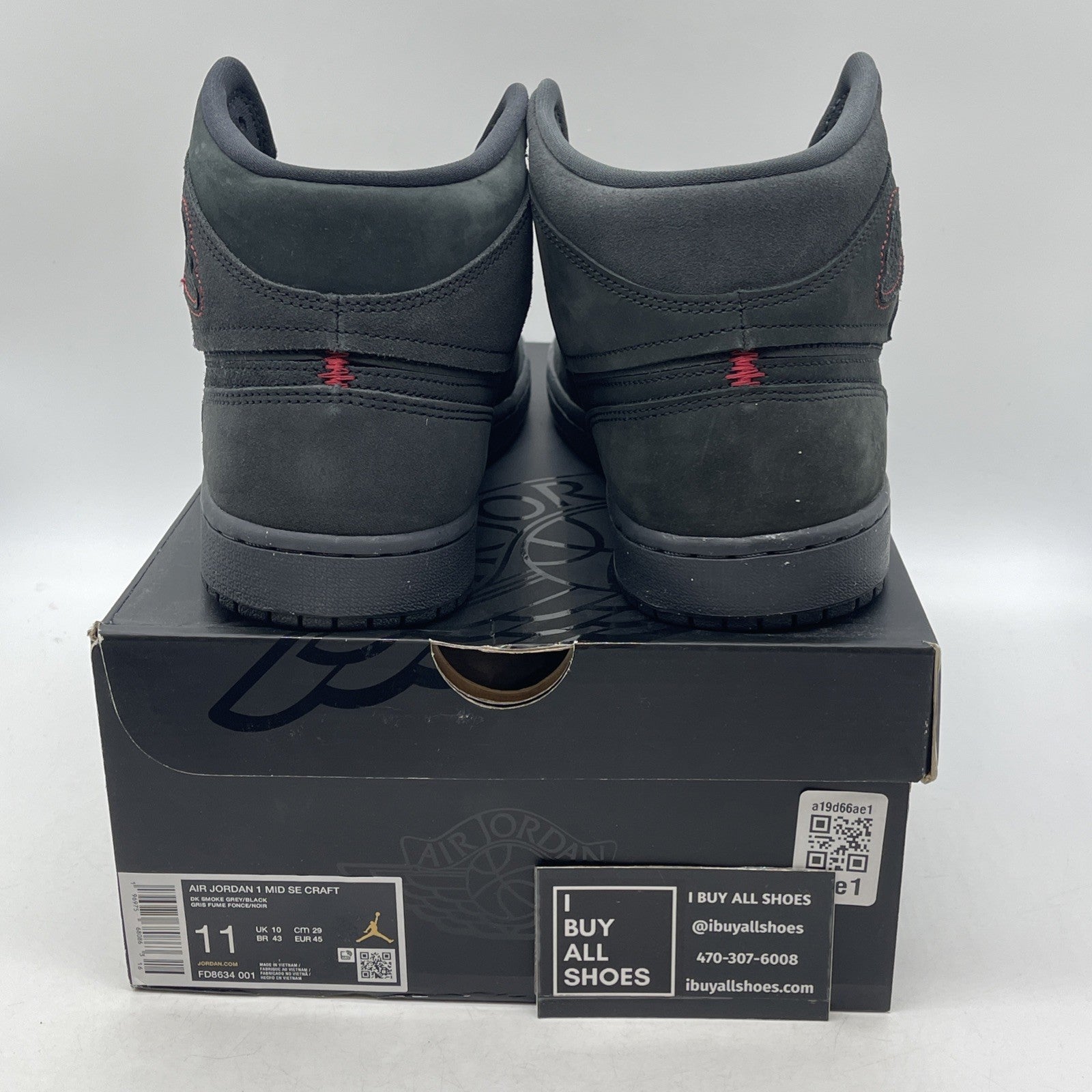 Size 11 - Air Jordan 1 SE Craft Mid Dark Smoke Red (FD8634-001)