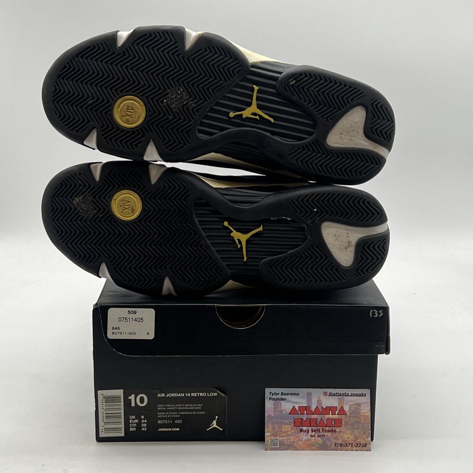 Size 10 - Air Jordan 14 Retro 2015 Low Laney (807511-405)