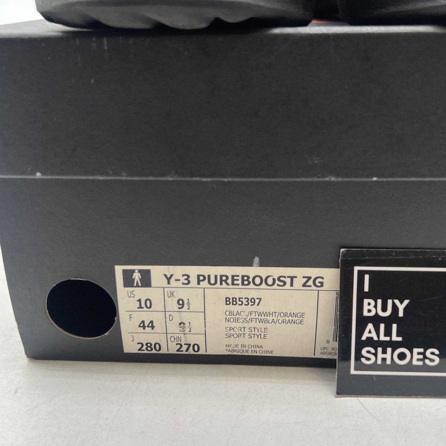 Size 10 - Adidas Y-3 Pureboost ZG Black White (BB5397)