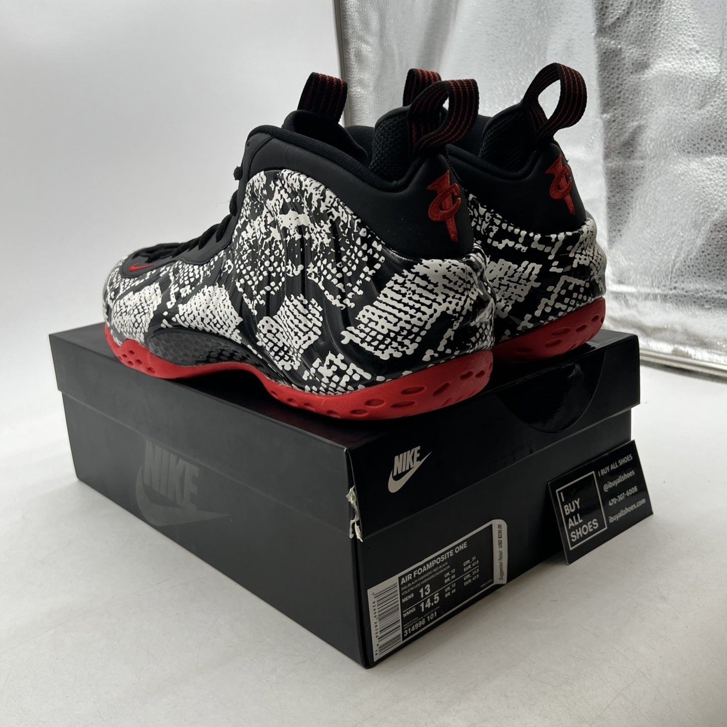 Size 13 - Nike Air Foamposite One Albino Snakeskin (314996-101)