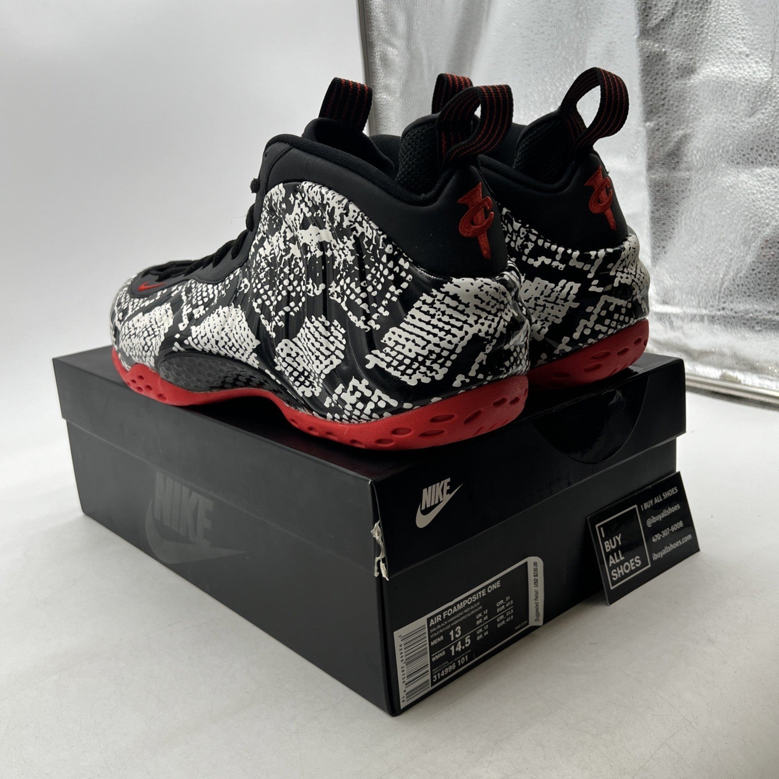 Size 13 - Nike Air Foamposite One Albino Snakeskin (314996-101)