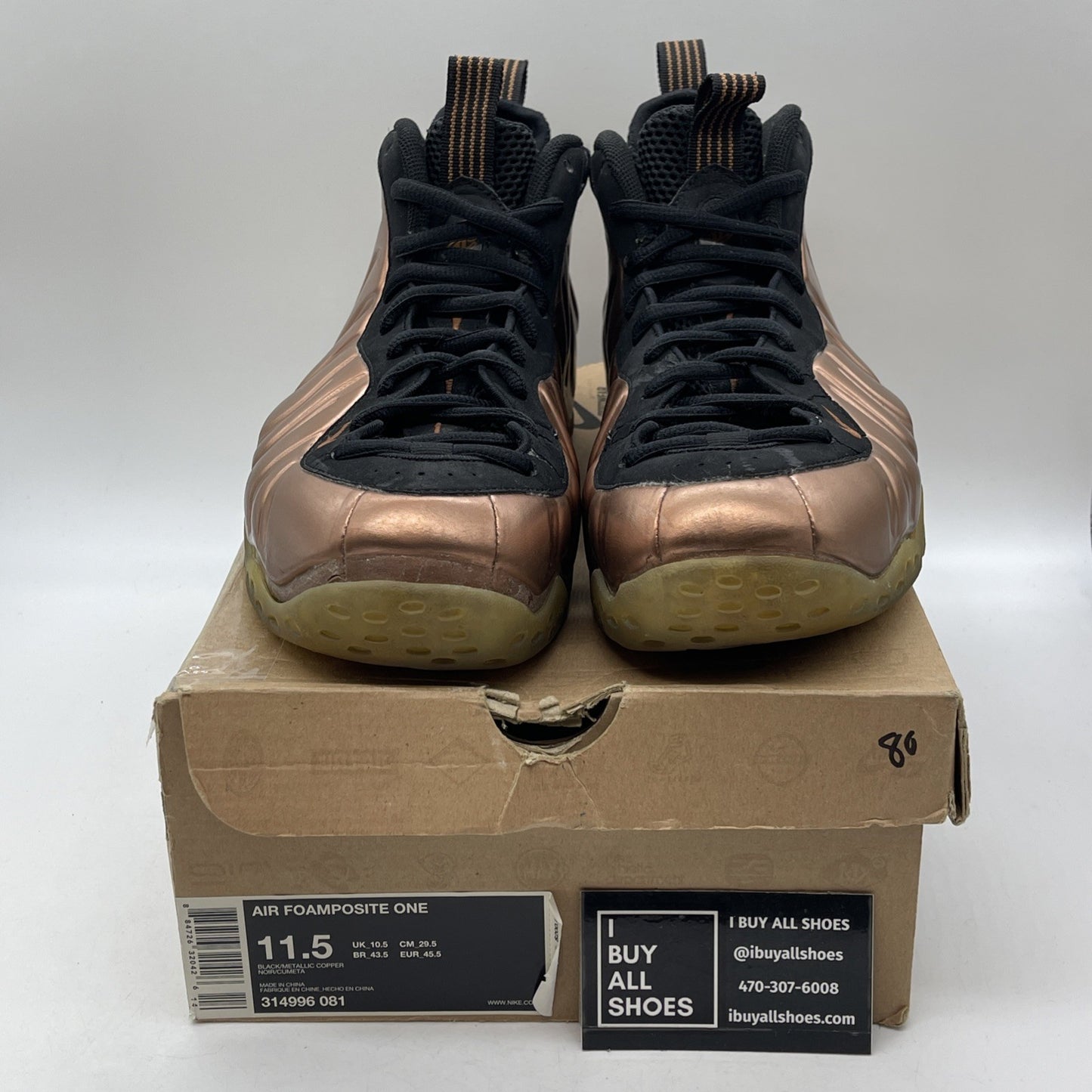 Size 11.5 - Nike Air Foamposite One Dirty Copper Suede (314996-081)