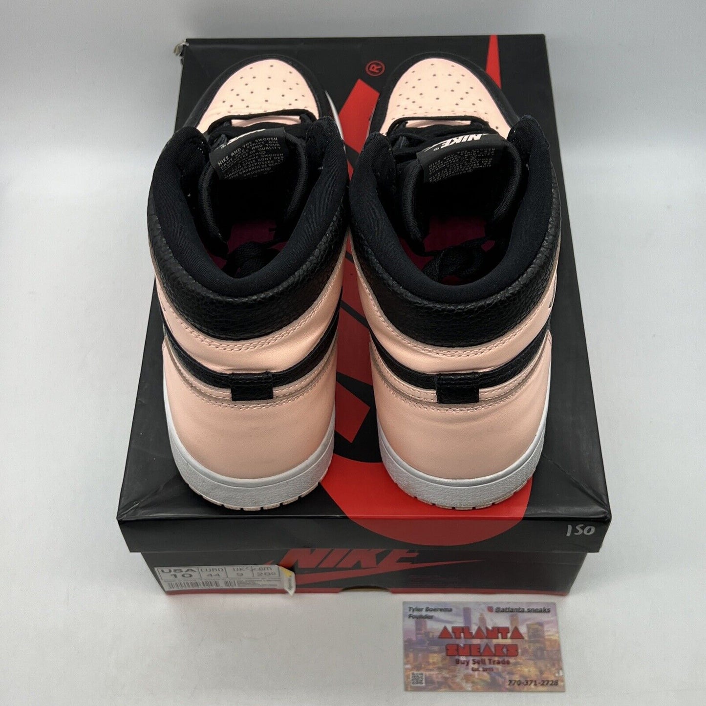 Size 10 - Air Jordan 1 Retro OG High Crimson Tint Black Leather (555088-081)