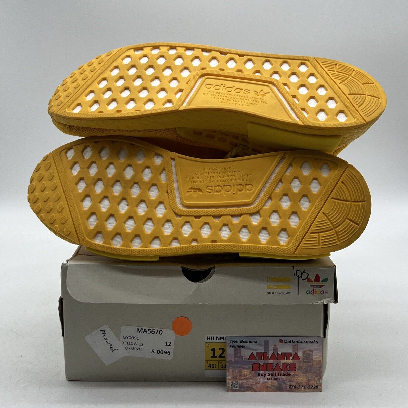 Size 12 - adidas Pharrell x NMD Human Race Yellow Black (GY0091)