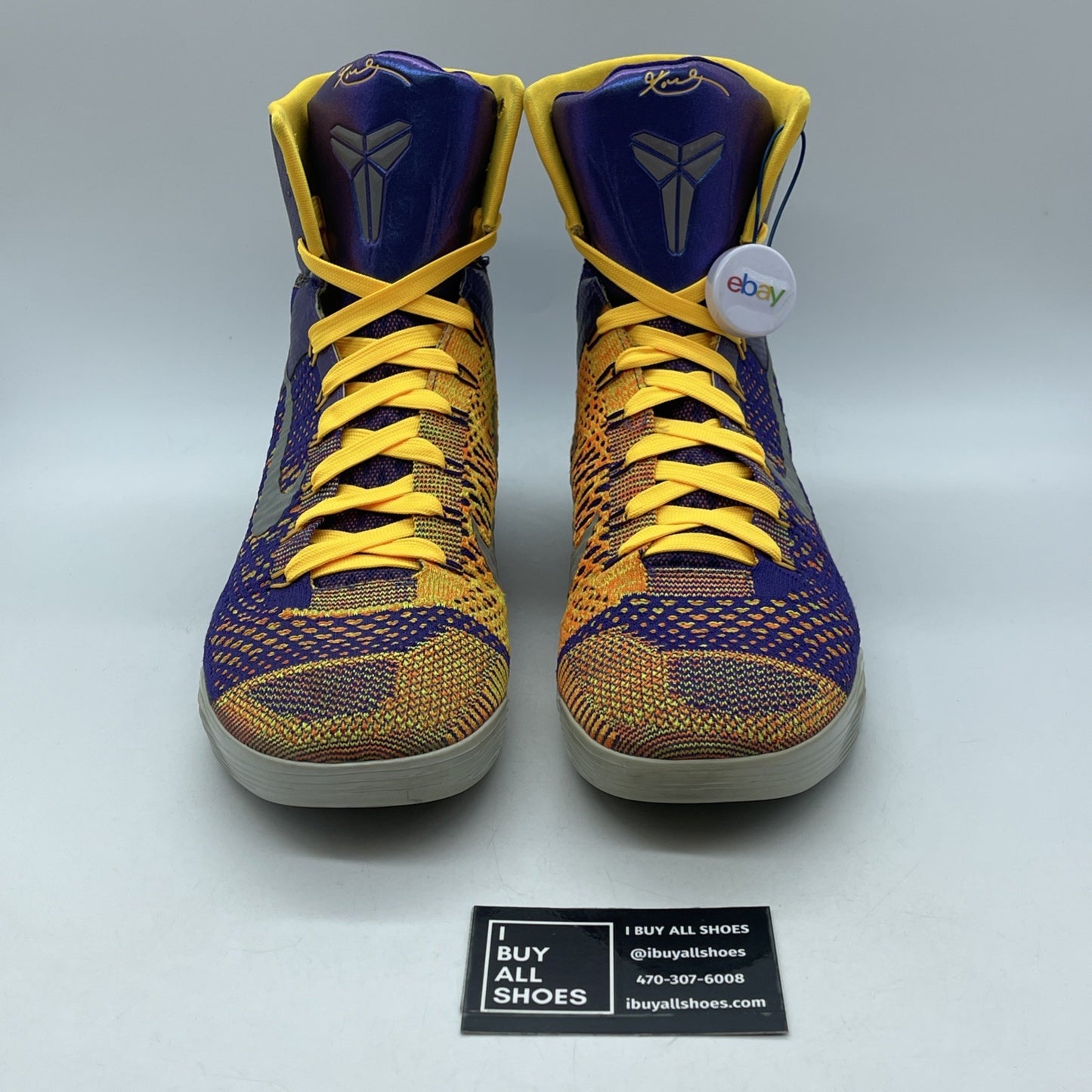 Size 10.5 - Nike Kobe 9 Elite Team Showtime purple Silver Suede (630847-500)
