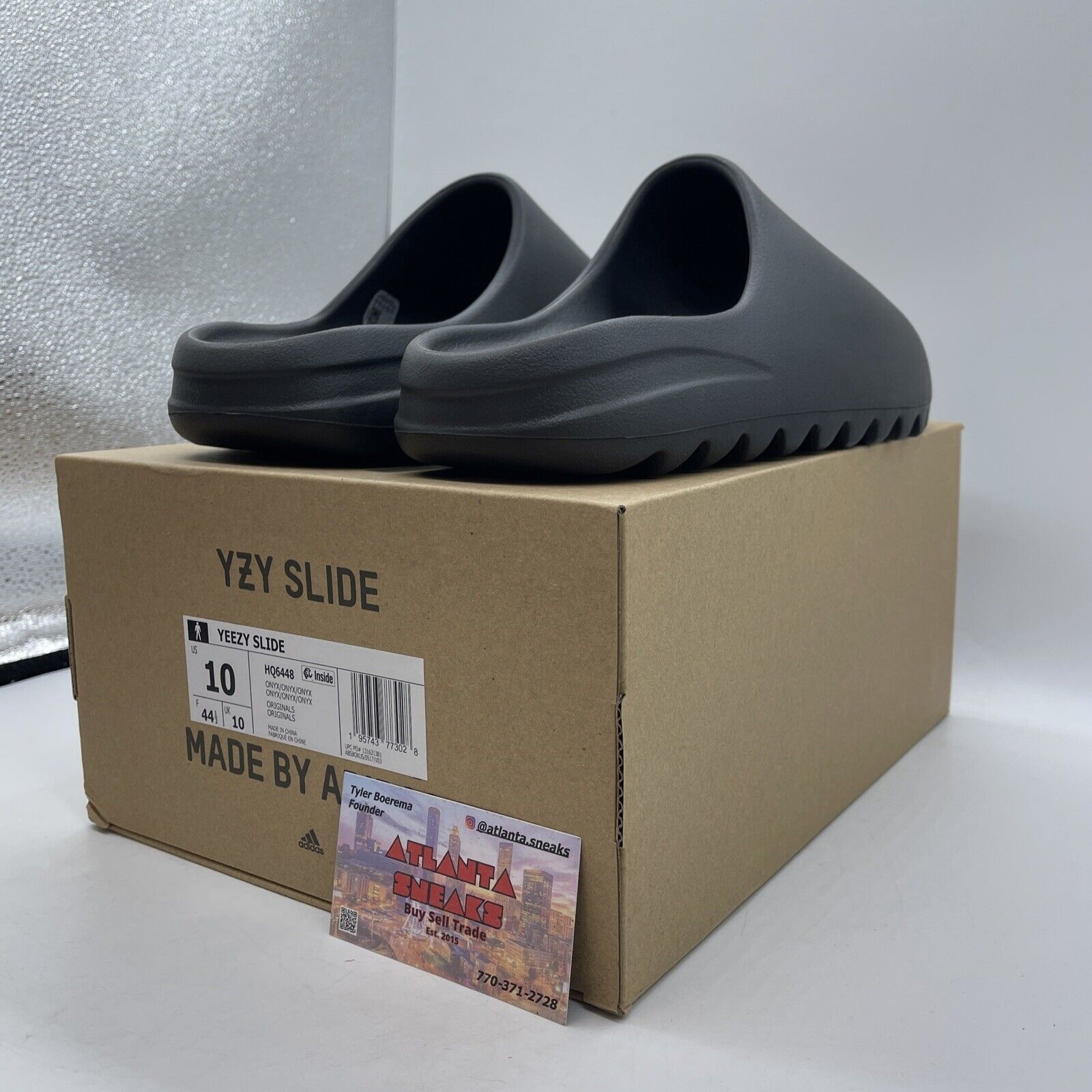 Size 10 - Adidas Yeezy Slide Onyx Black (HQ6448)