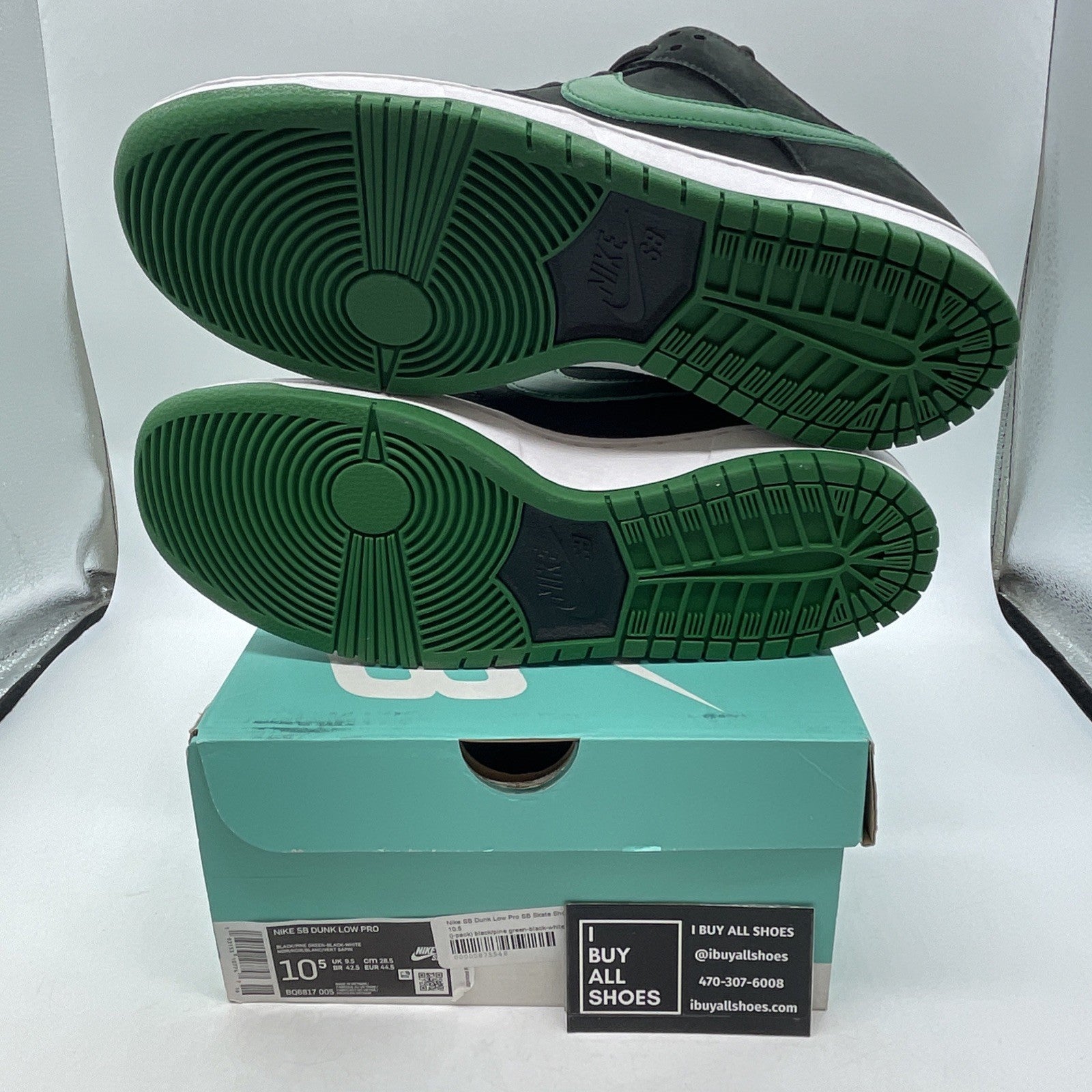 Size 10.5 - Nike Dunk Pro SB Low Black Pine (BQ6817-005)