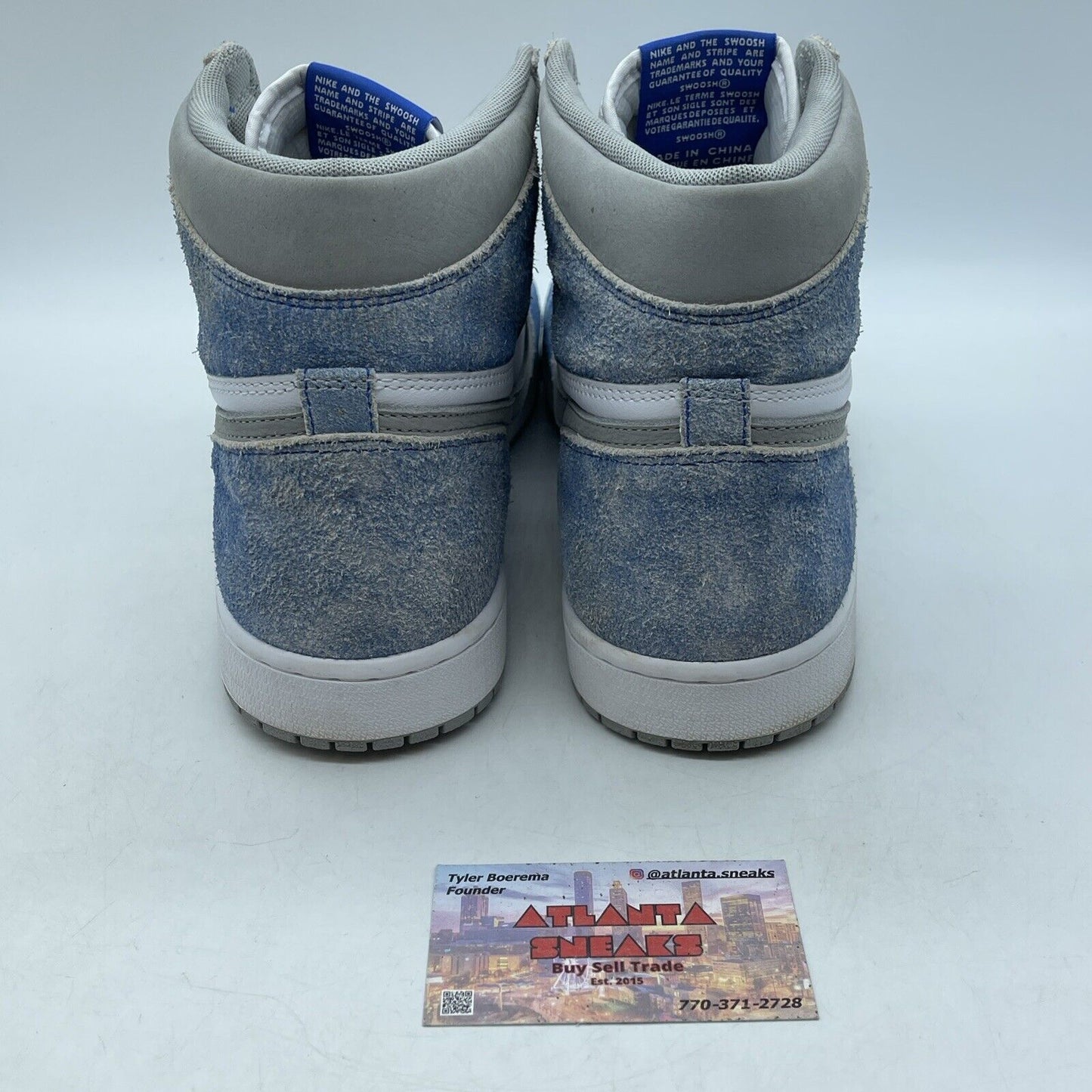 Size 13 - Jordan 1 Retro OG High Hyper Royal White Blue Suede (555088-402)