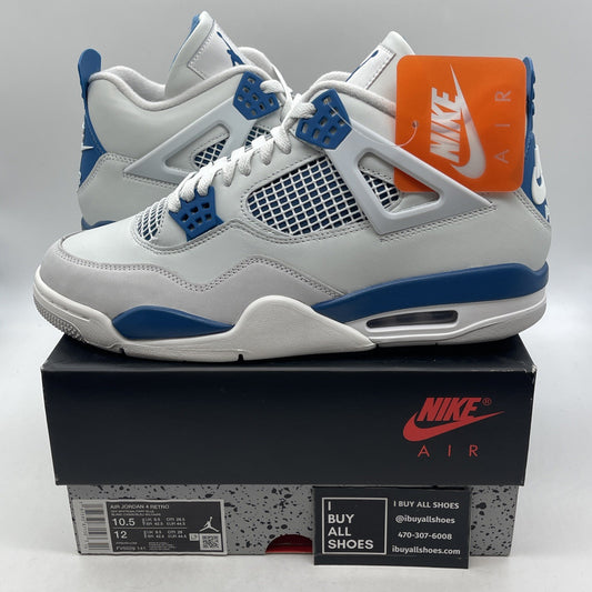 Size 10.5 - Air Jordan 4 Retro 2024 Military Blue (FV5029-141)