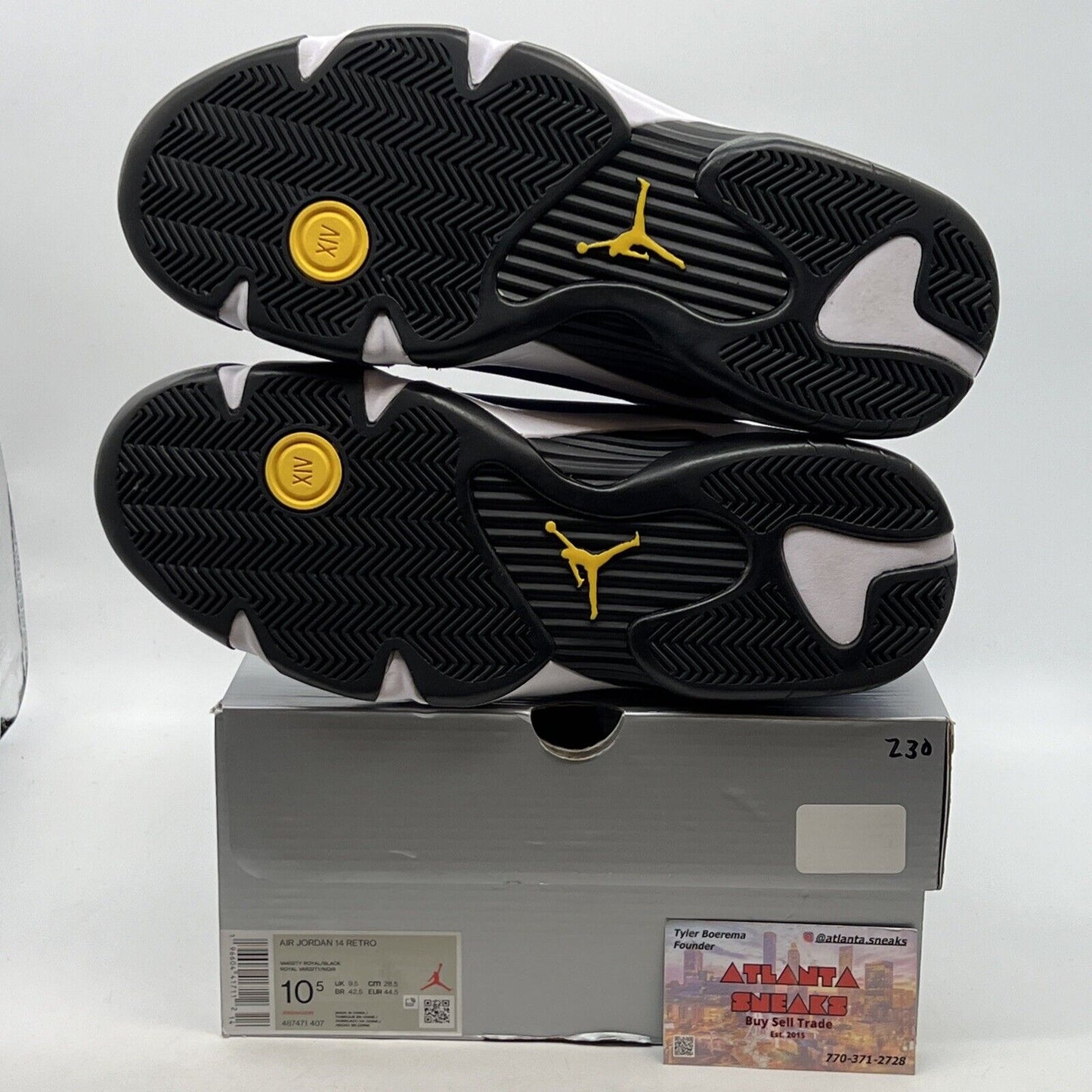 Size 10.5 - Air Jordan 14 Retro Laney White Black Yellow (487471-407)