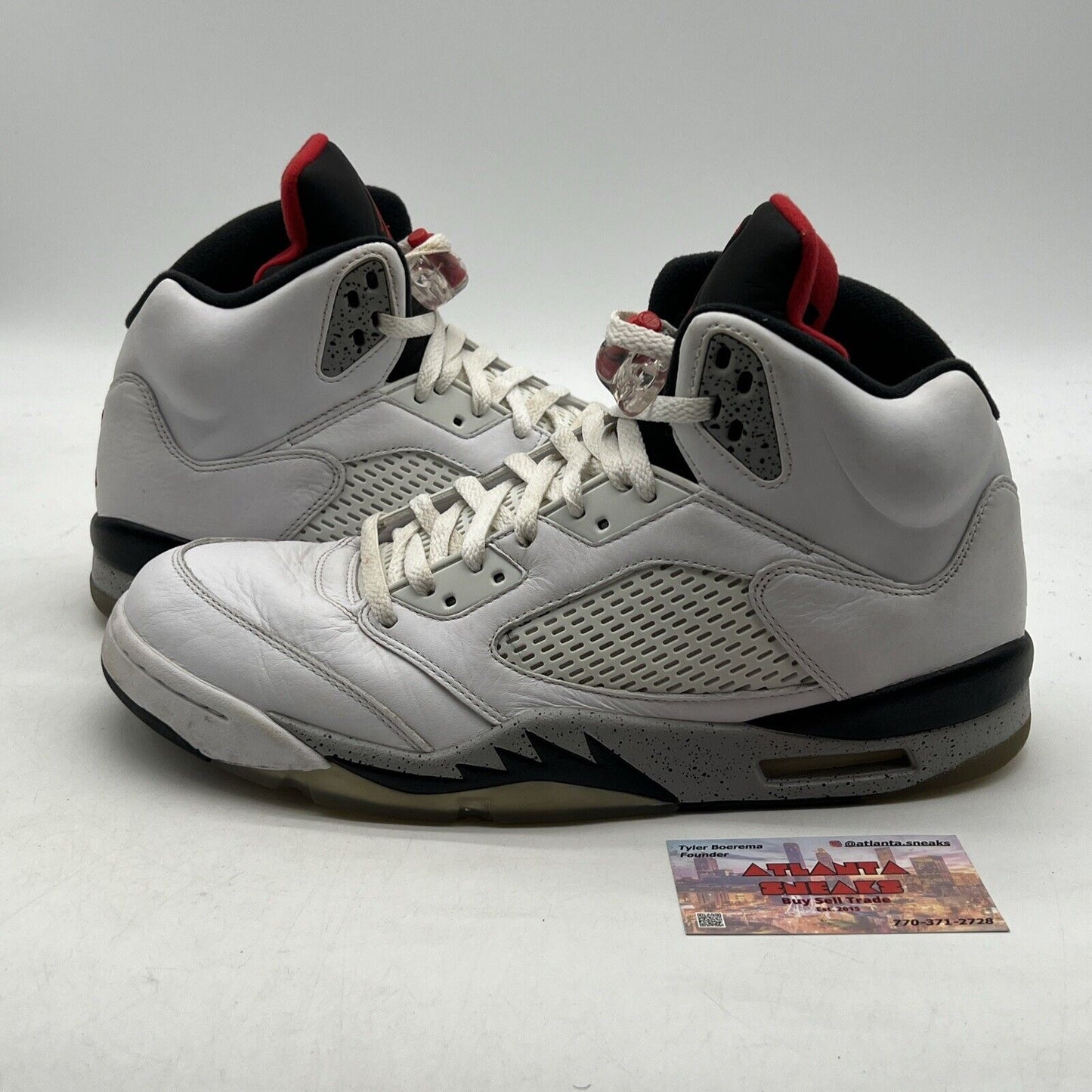 Size 12 - Air Jordan 5 Retro White Cement (136027-104)