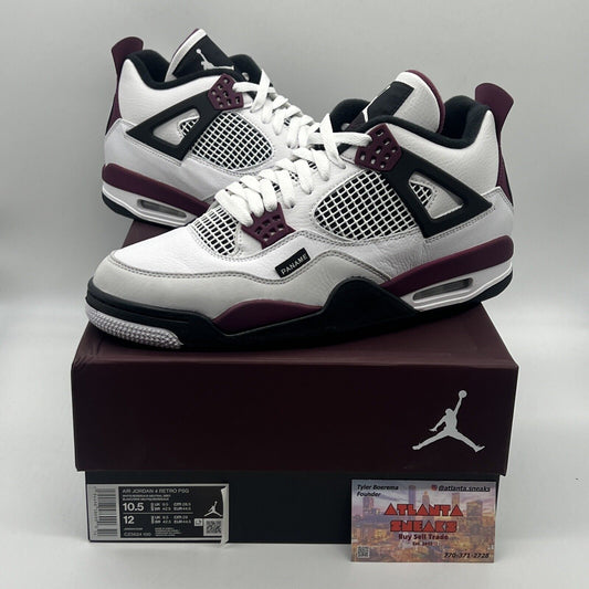 Size 10.5 - Jordan 4 Retro x Paris Saint-Germain Bordeaux 2020 Brand New Og All