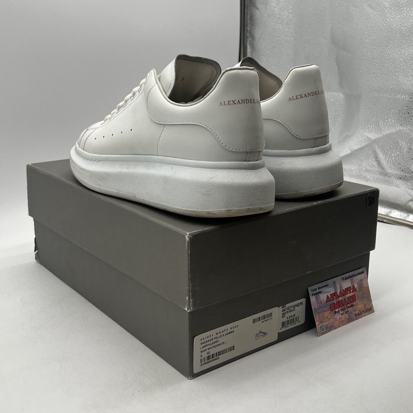 Size 9 - Alexander McQueen Men’s Oversized Sneaker Size White