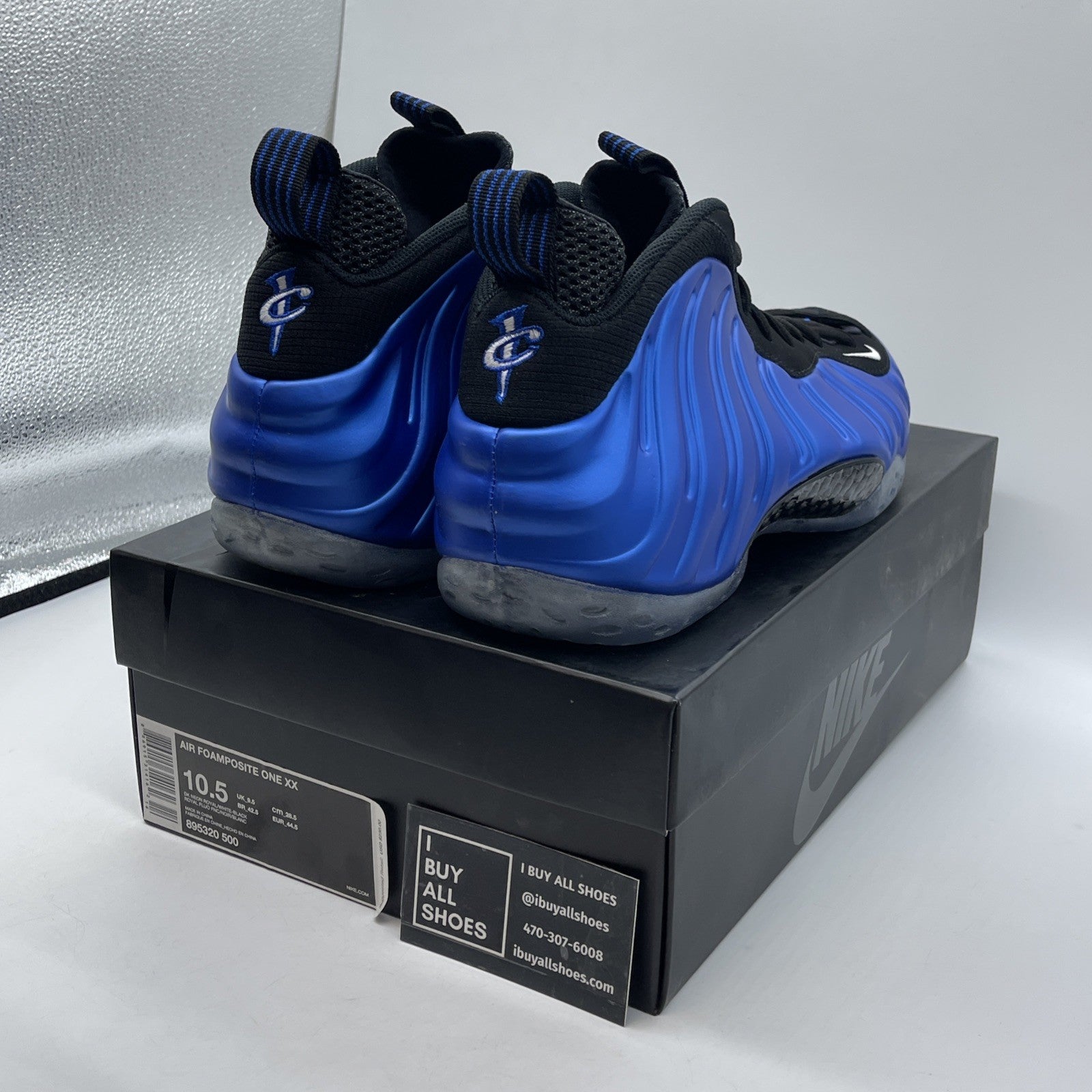 Size 10.5 - Nike Air Foamposite One XX Royal Black Blue (895320-500)