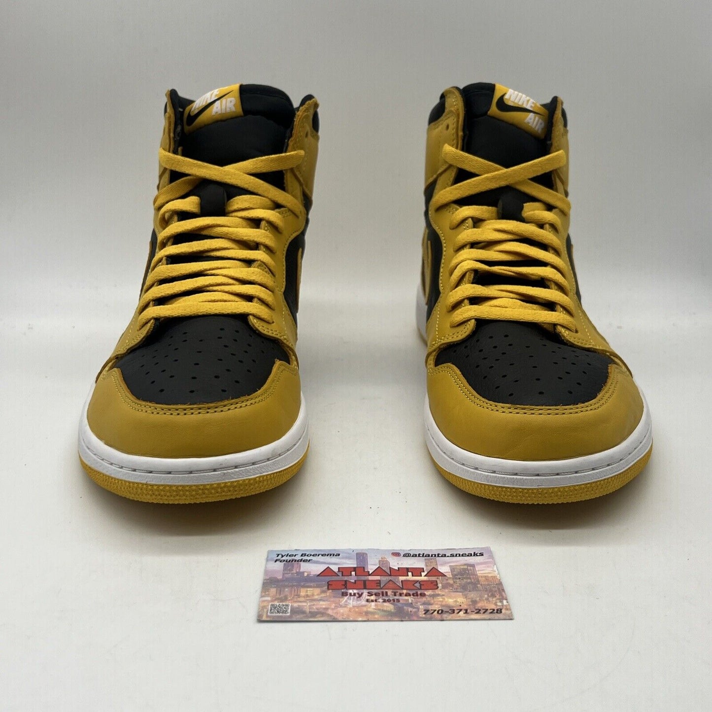 Size 13 - Jordan 1 Retro OG High Pollen Black White Yellow Leather