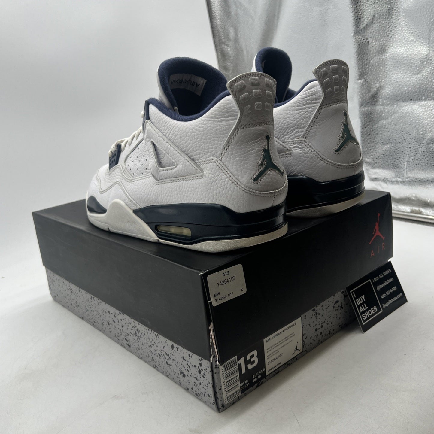 Size 13 - Air Jordan 4 Retro LS Columbia (314254-107)