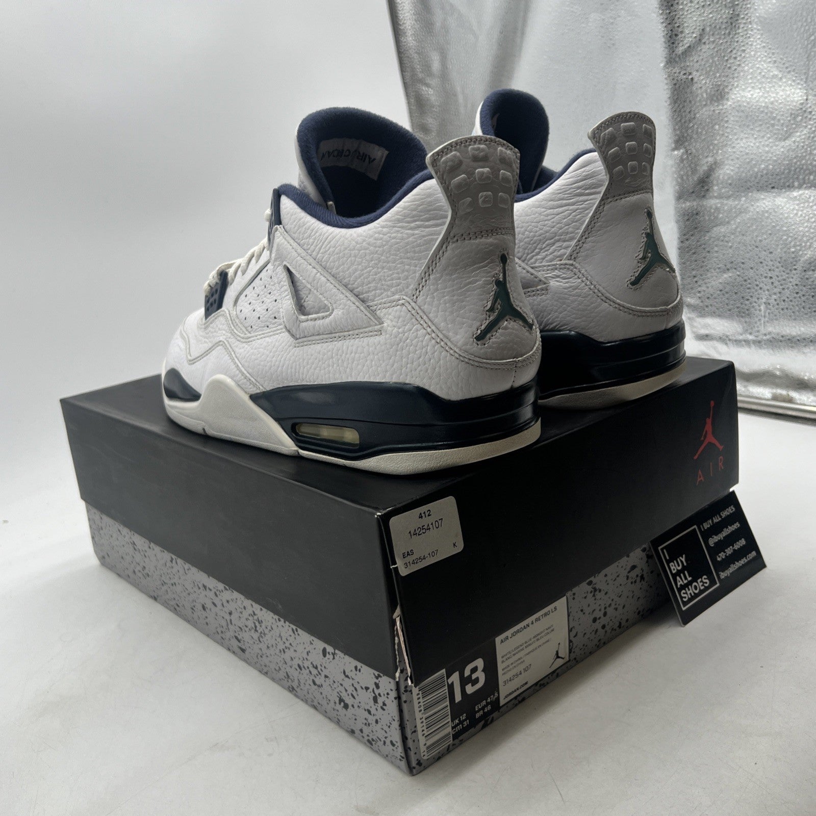 Size 13 - Air Jordan 4 Retro LS Columbia (314254-107)