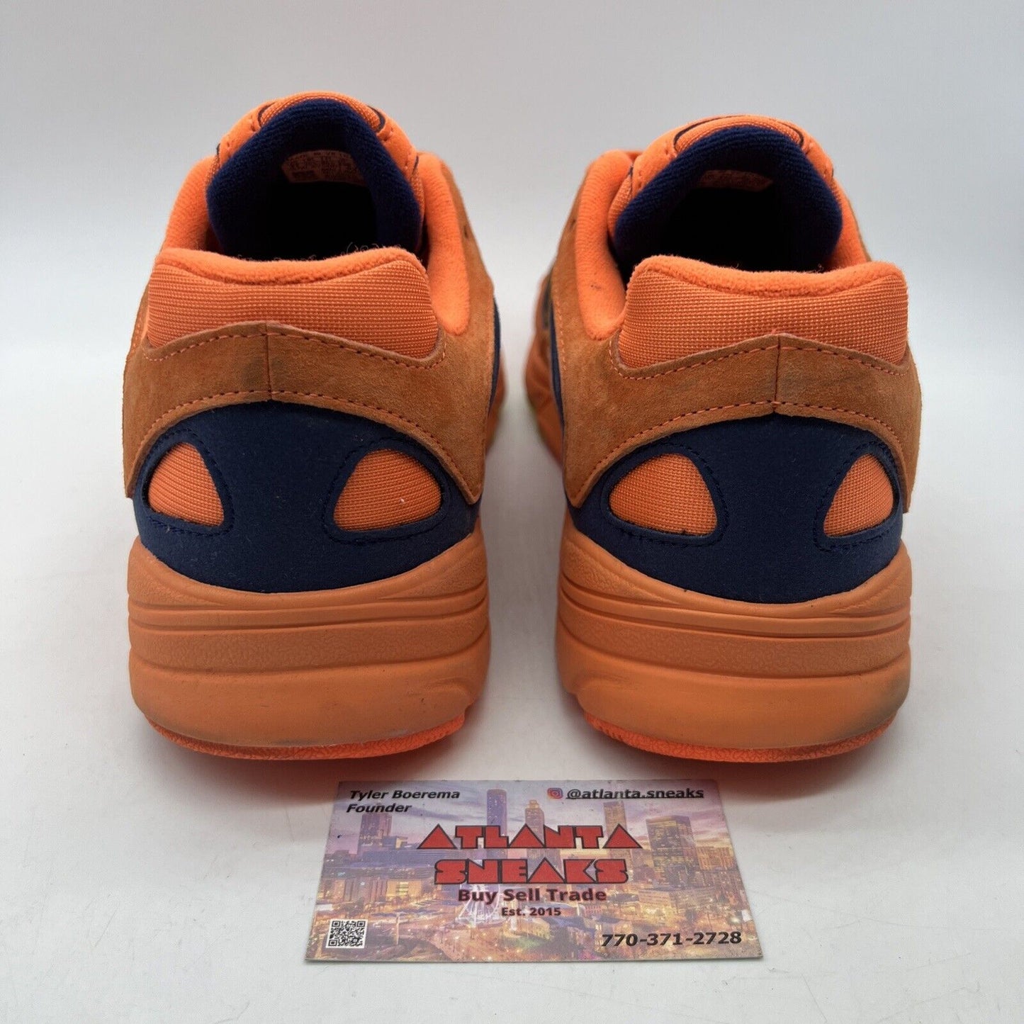 Size 11 - adidas Yung-1 Hi-Res Orange Navy Yellow Suede (B37613)