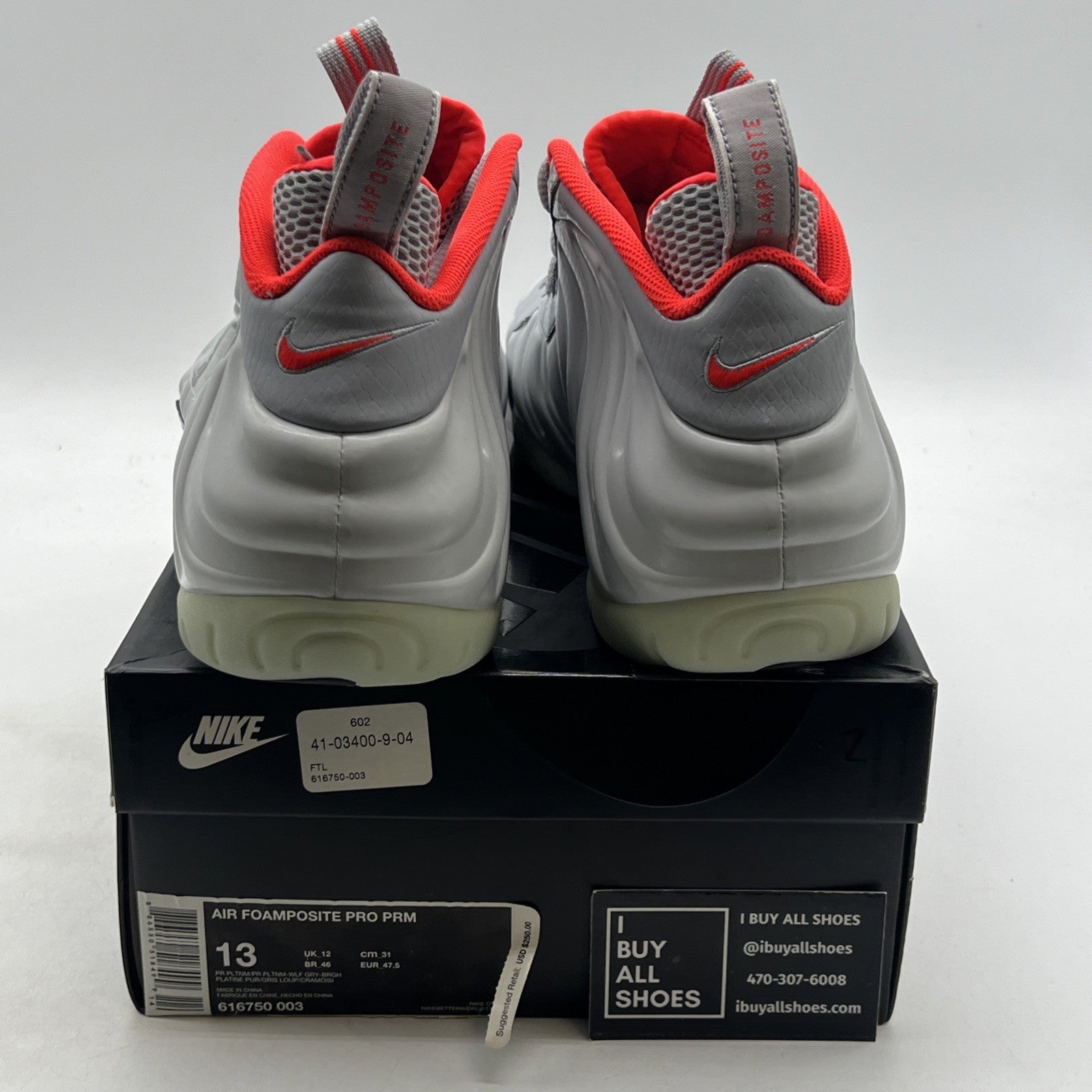 Size 13 - Nike Air Foamposite Pro Premium Pure Platinum (616750-003)