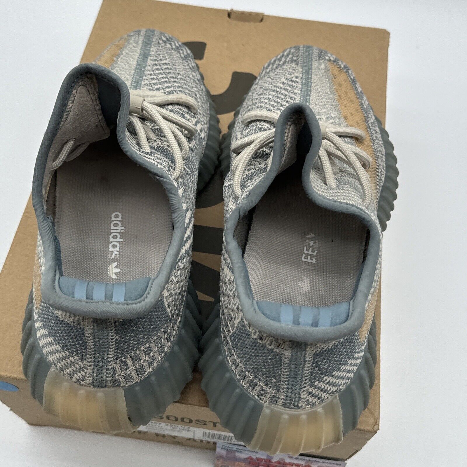 Size 6.5 - adidas Yeezy Boost 350 V2 Low Israfil Blue Yellow Grey Comfy Boost Ye