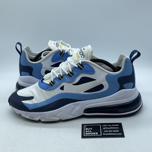 Size 12 - Nike Air Max 270 React Midnight Navy Blue White Suede (CT1264-104)
