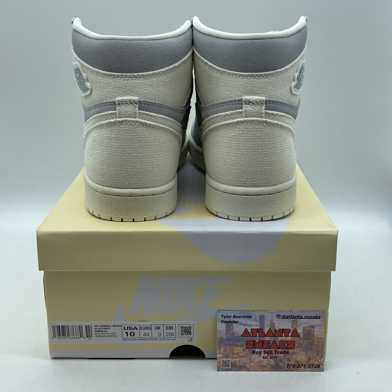 Size 10 - Air Jordan 1 Retro OG Craft High Ivory Grey Suede (FD8636-011)