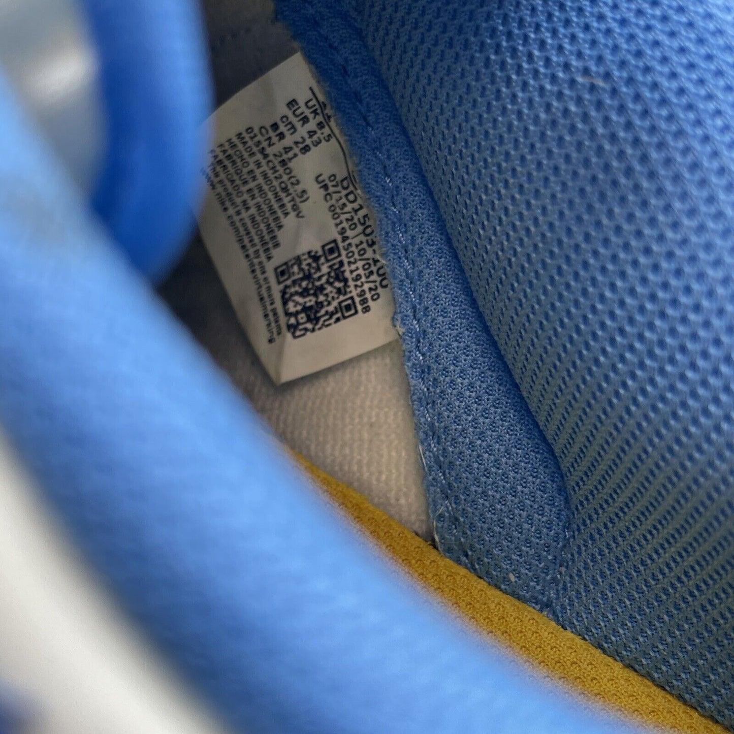 Size 12W - Nike Dunk Low Coast Blue White Yellow Leather Suede (DD1503-100)