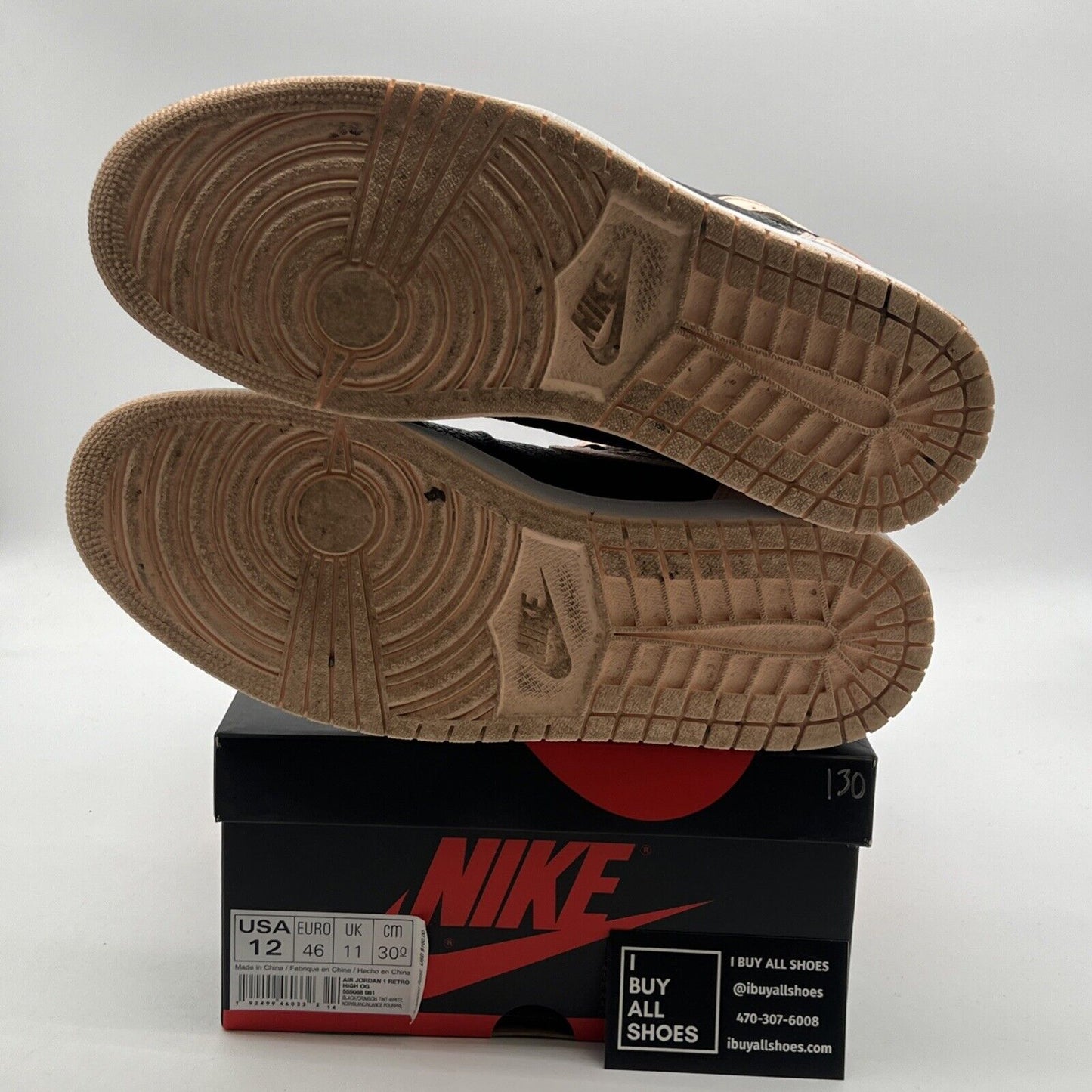 Size 12 - Air Jordan 1 Retro OG High Crimson Tint (555088-081)