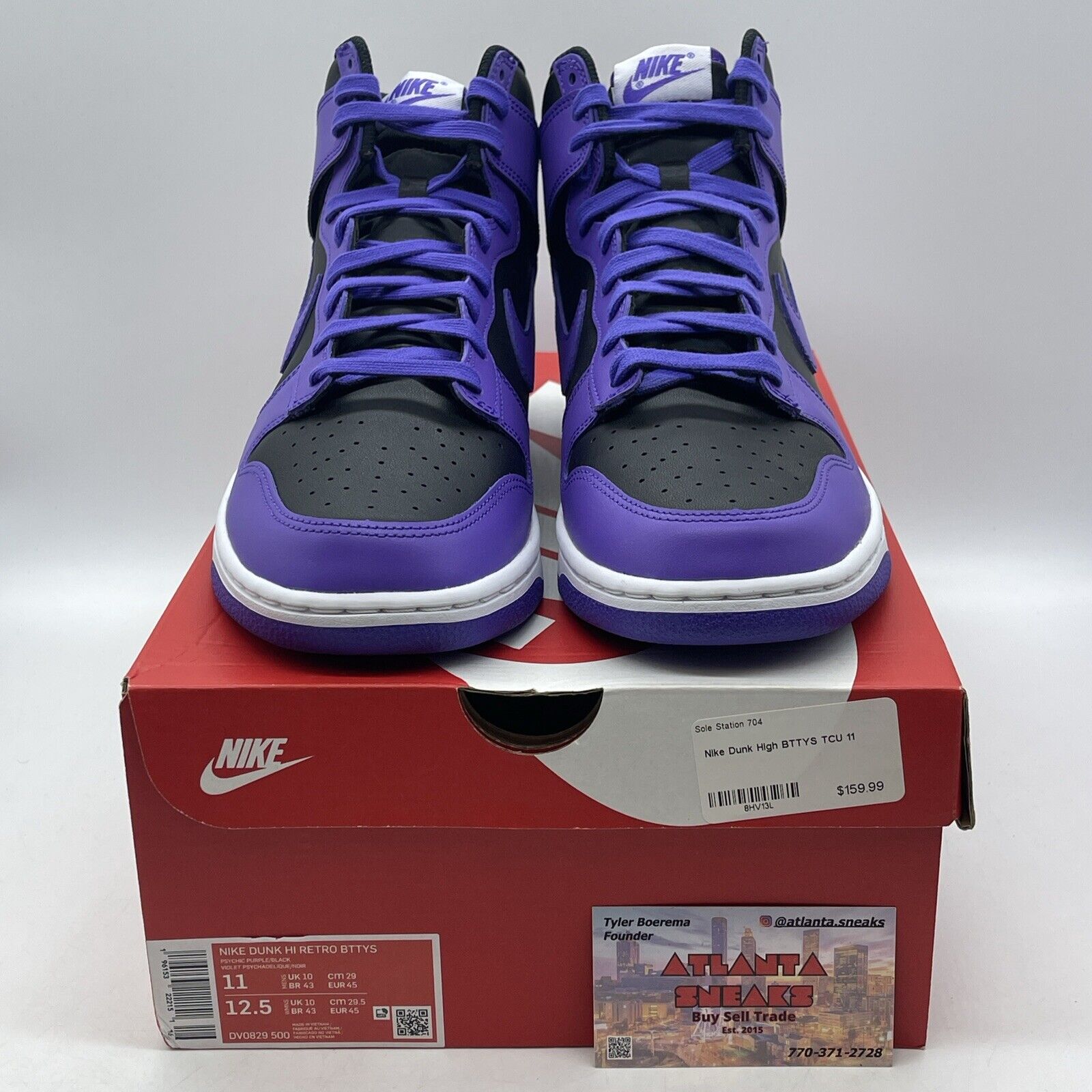 Size 11 - Nike Dunk High Psychic Purple Black White Leather (DV0829-500)
