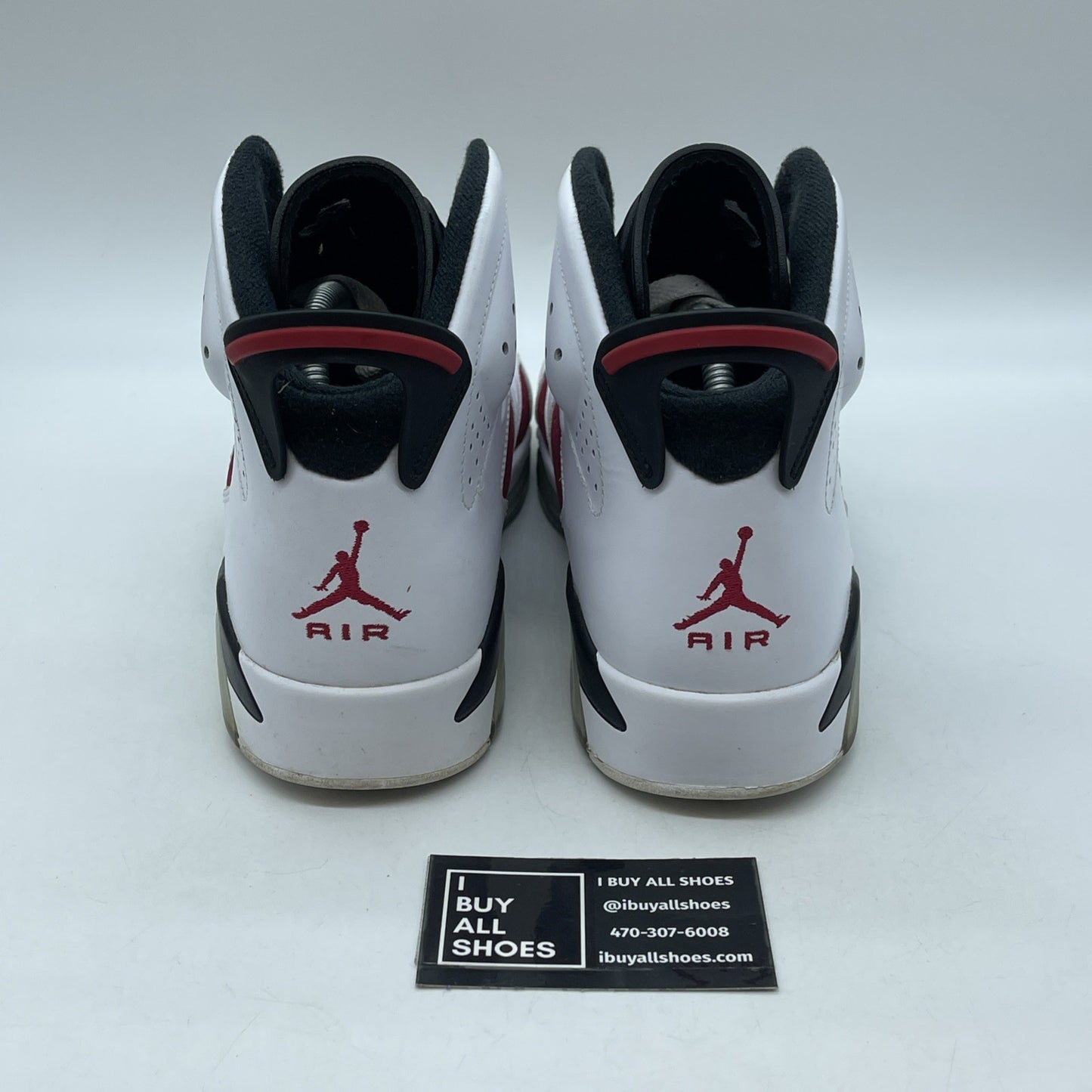 Size 9.5 - Air Jordan 6 Retro 2014 Carmine Red White Leather (384664-160)