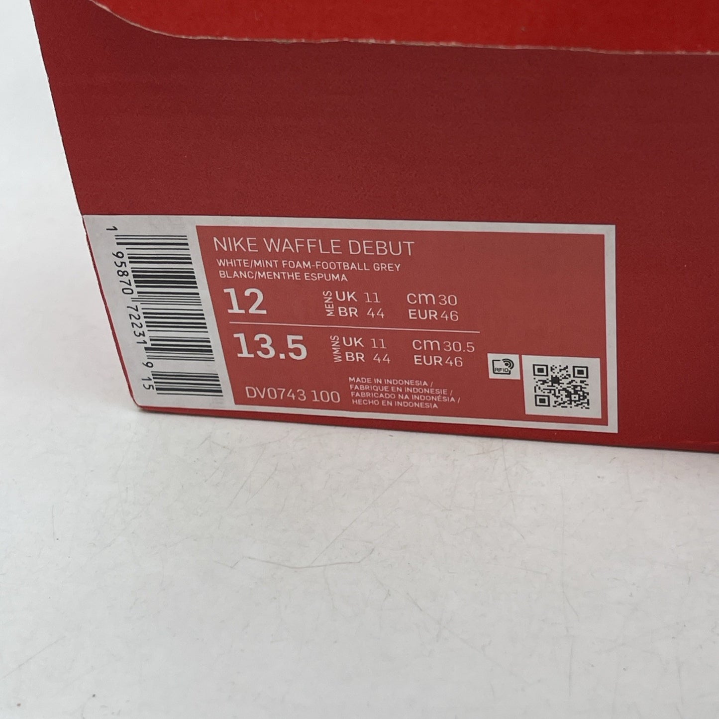 Size 12 - Nike Waffle Debut White Mint Foam Gum (DV0743-100)