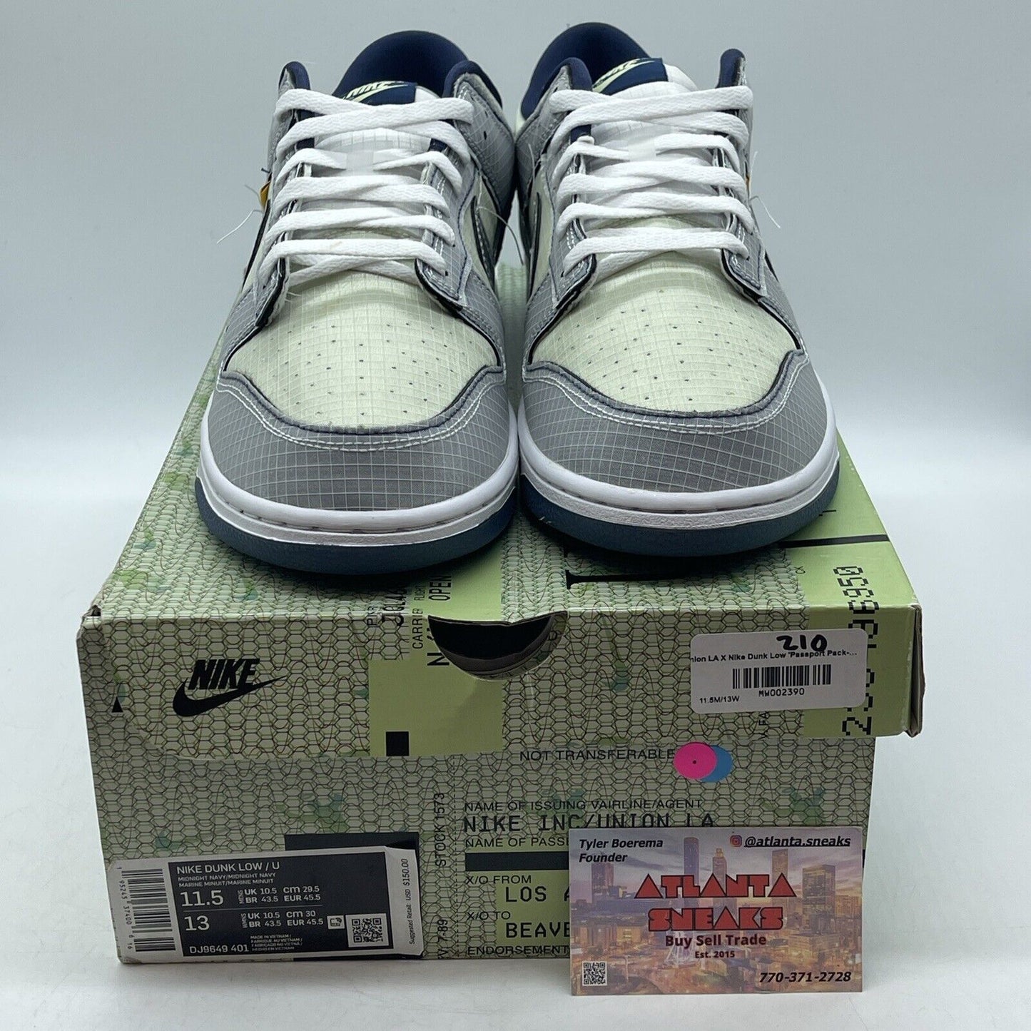 Size 11.5 - Nike Dunk Low x Union LA Marine Minuit/Midnight Navy (DU9649-401)