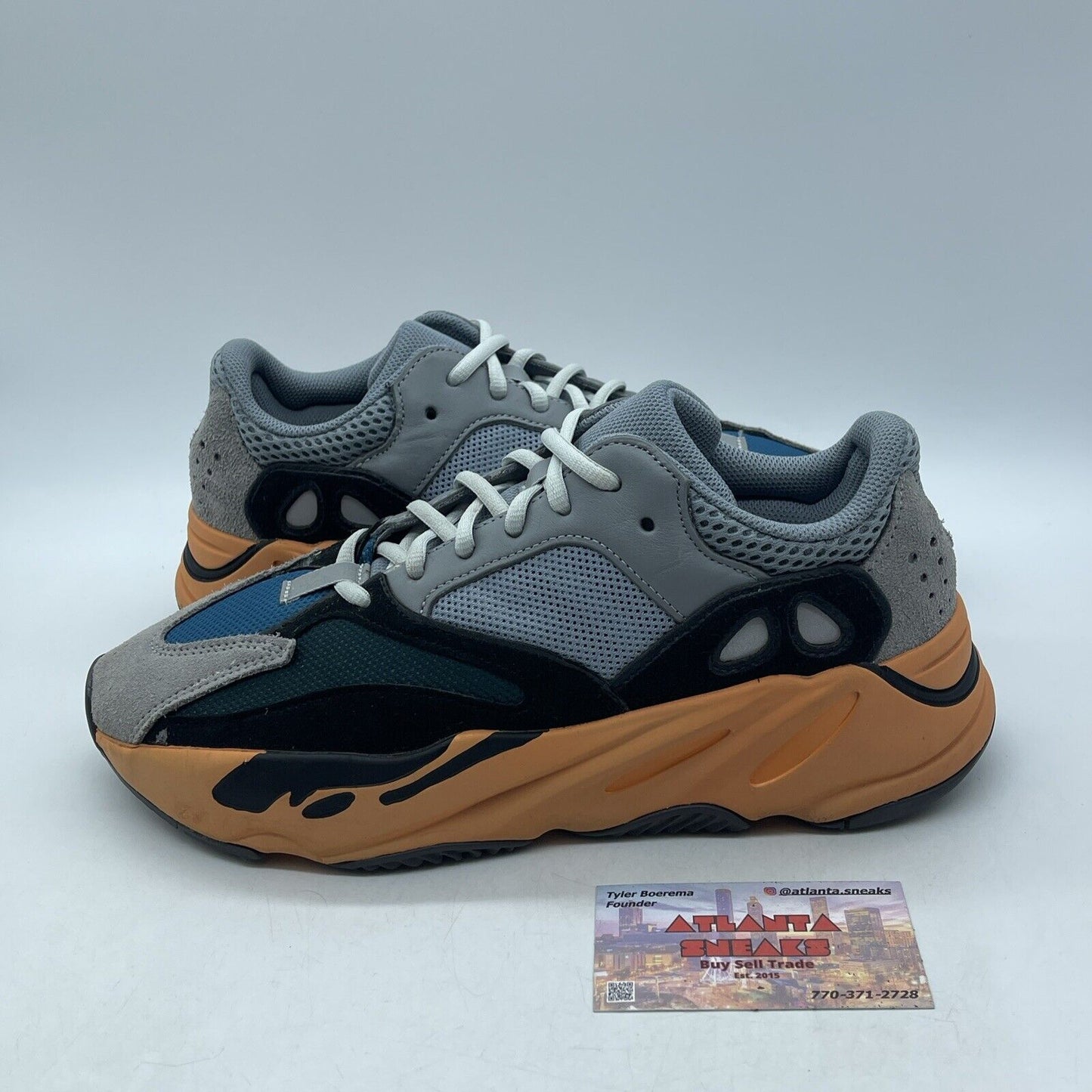 Size 9 - adidas Yeezy Boost 700 Wash Orange Black Grey Suede Leather (GW0296)