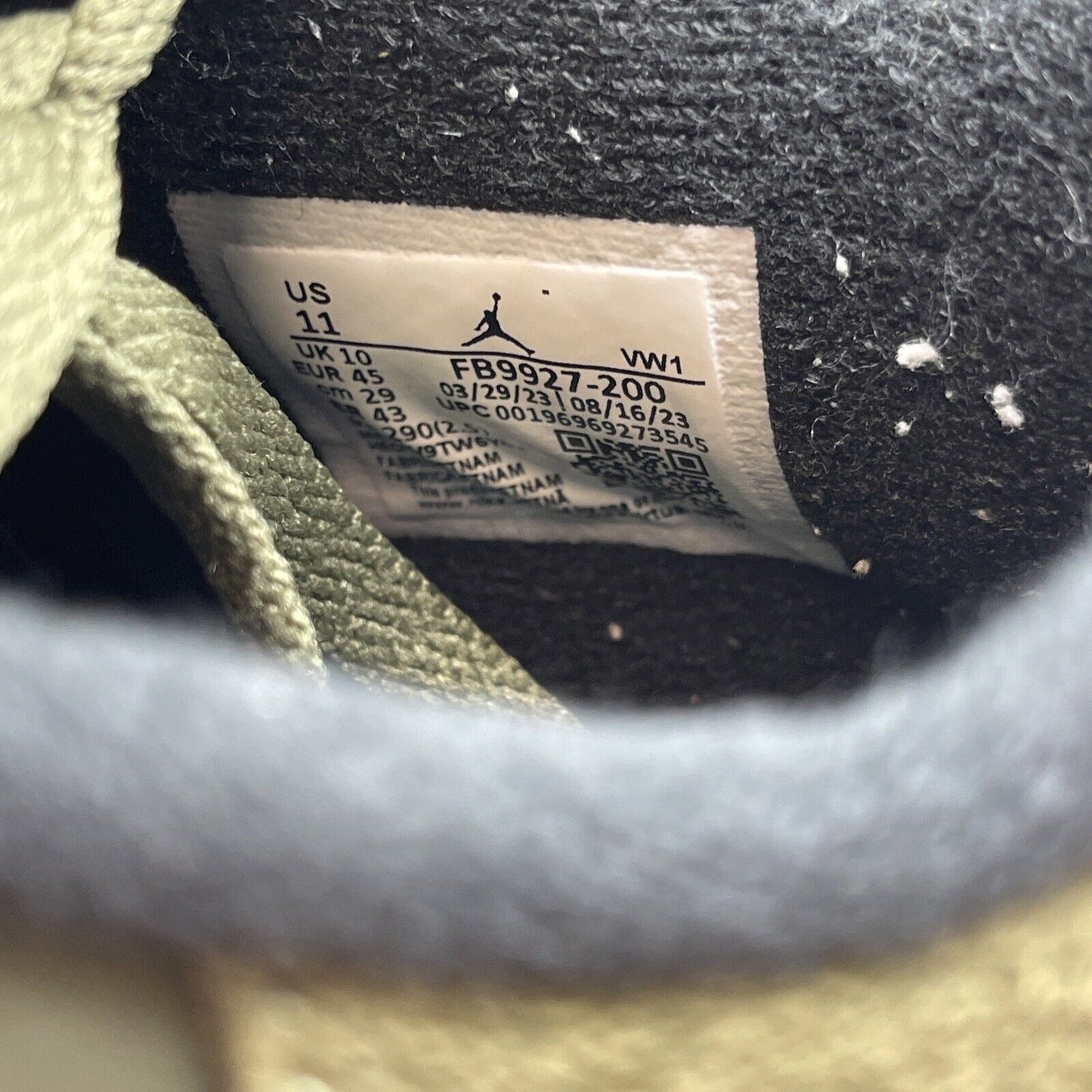 Size 11 - Jordan 4 SE Retro Low Craft - Olive White Black Suede (FB9927-200)