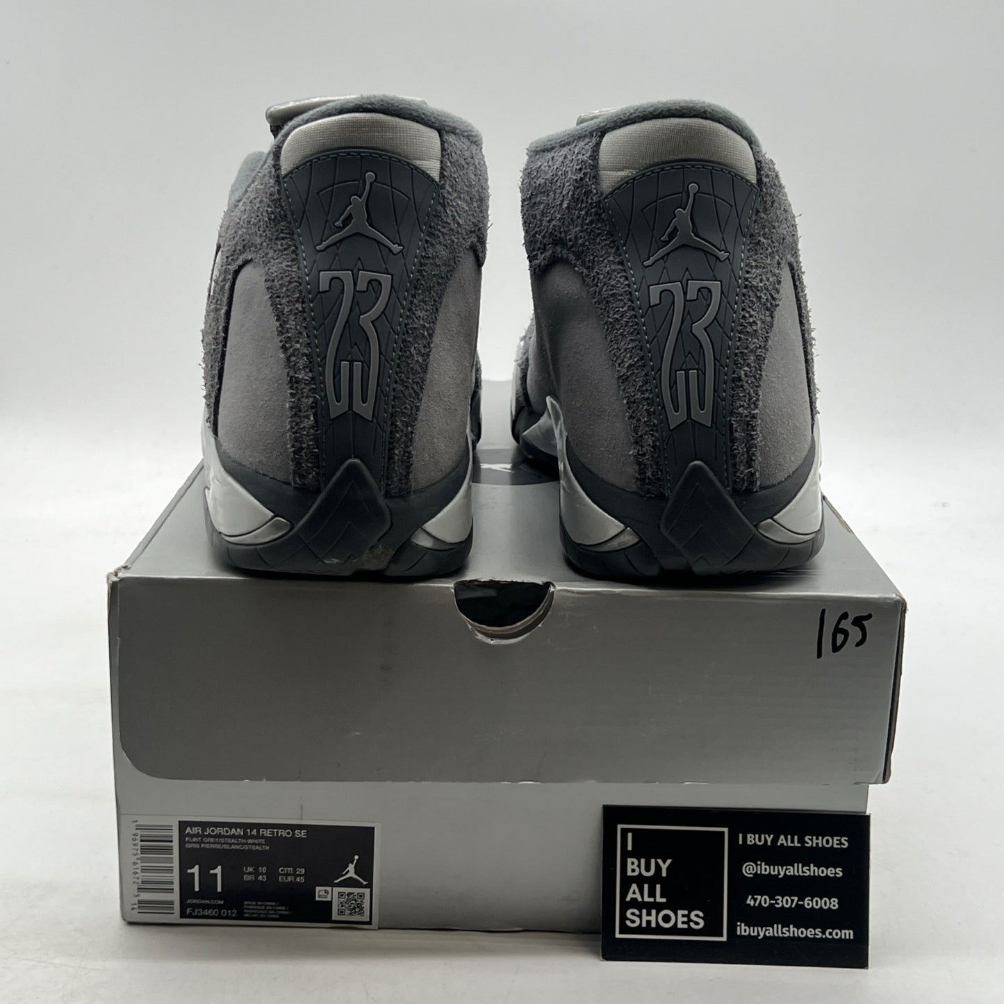 Size 11 - Air Jordan 14 Retro Wolf Grey Suede Sneakers (FJ3460-012)