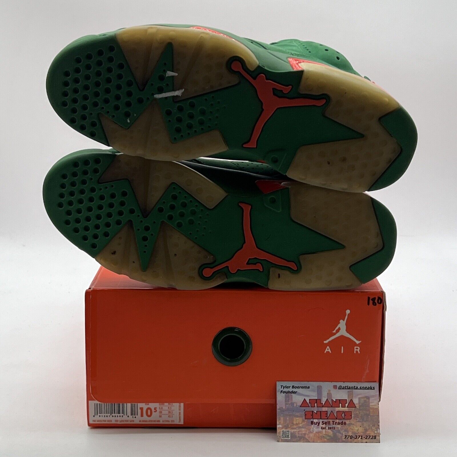 Size 10.5 - Air Jordan 6 Retro NRG Green Suede Gatorade (AJ5986-335)