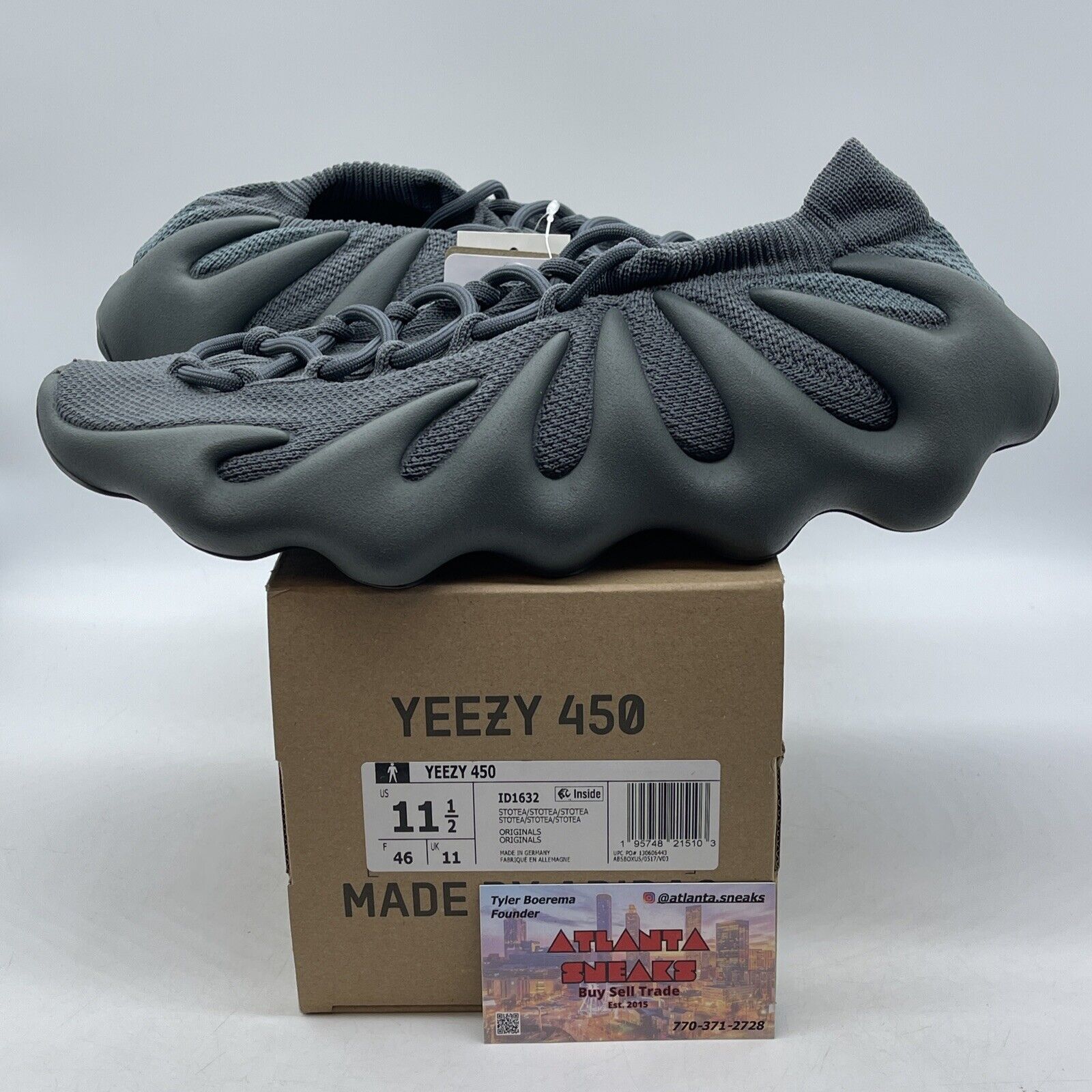 Size 11.5 - Adidas Yeezy 460 Stone Teal Grey (ID1632)