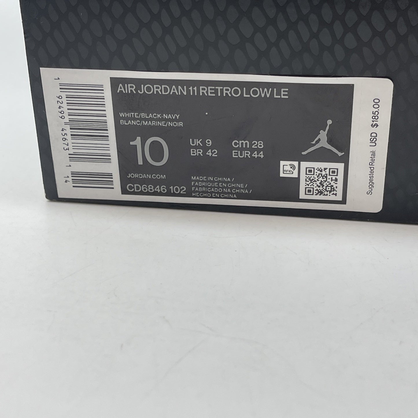 Size 10 - Jordan 11 Retro Low Snakeskin Blue Suede Leather (CD6846-102)