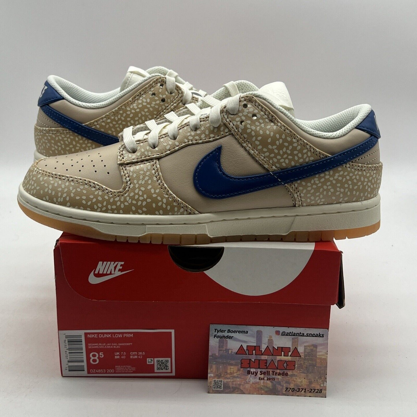 Size 8.5 - Nike Dunk Low Premium Montreal Bagel Sesame (DZ4853-200)