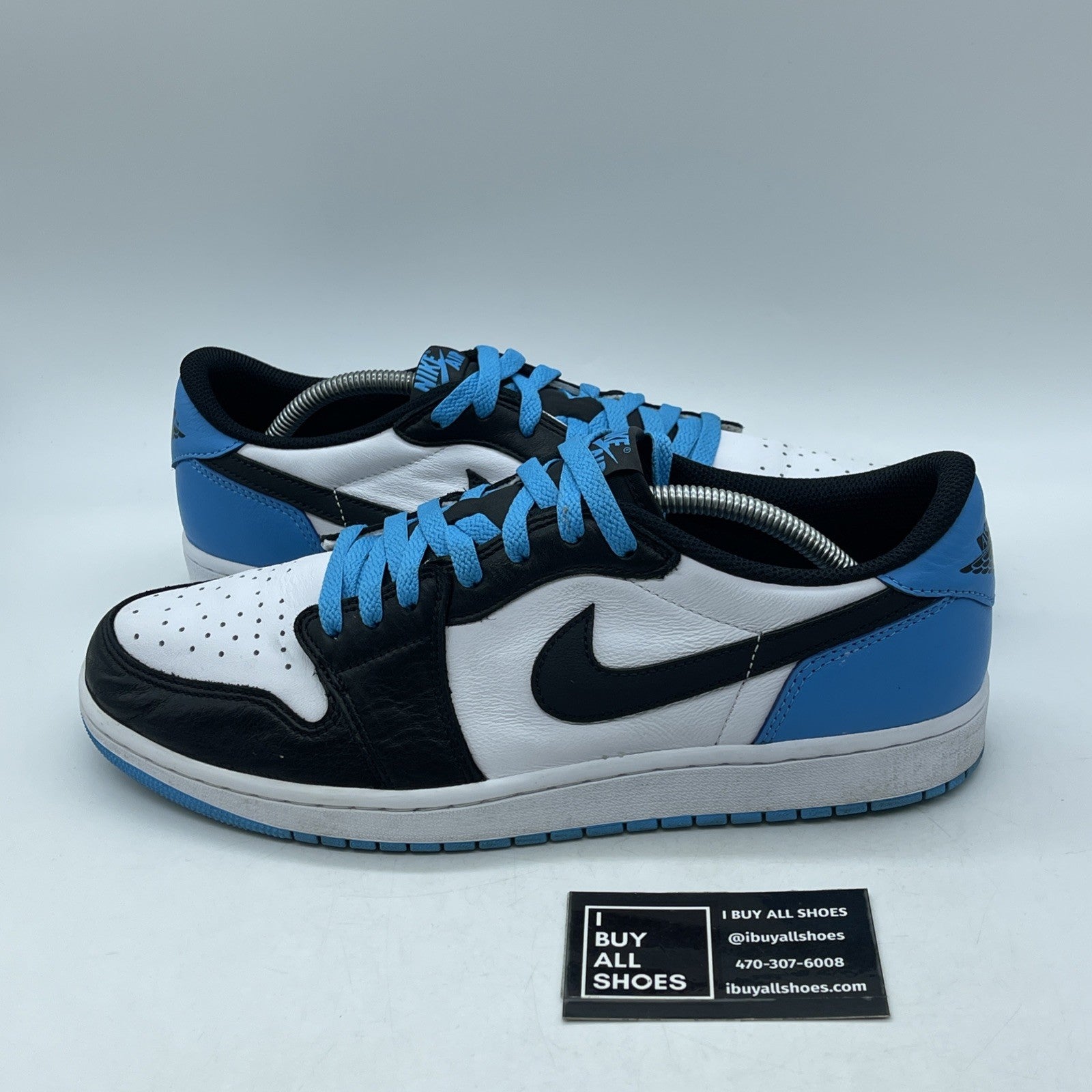 Size 11.5 - Air Jordan 1 Retro OG Low UNC Blue Black White Leather (CZ0790-104)