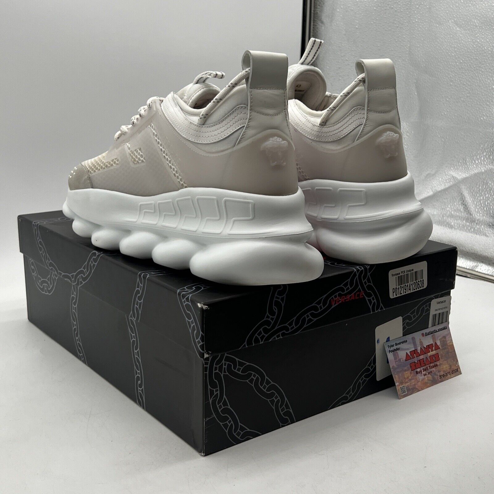 Size 10 - Versace Chain Reaction White (DSU7071E-D7CTG-D01)