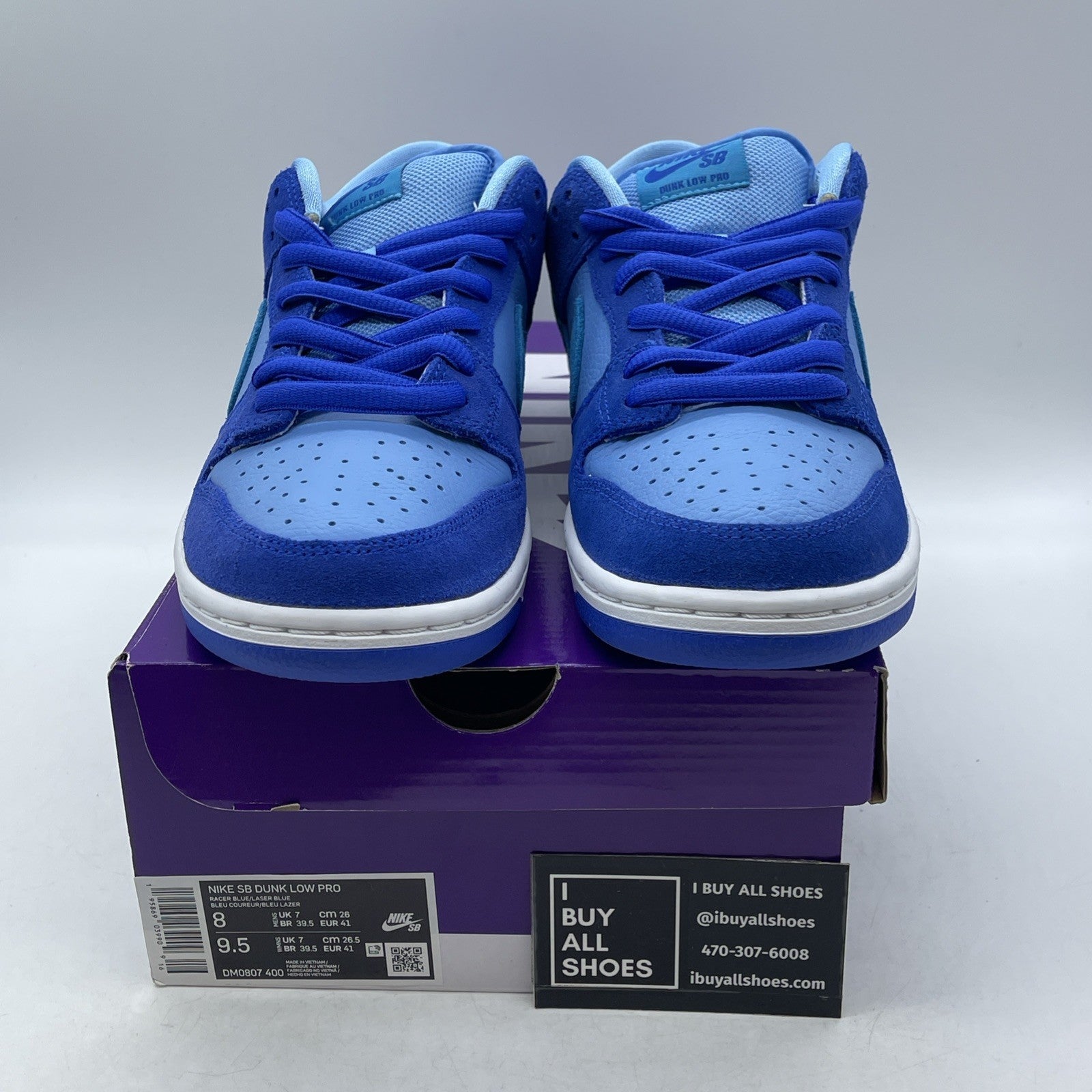 Size 8 - Nike Dunk Low Pro SB Fruity Pack - Blue Raspberry (DM0807-400)