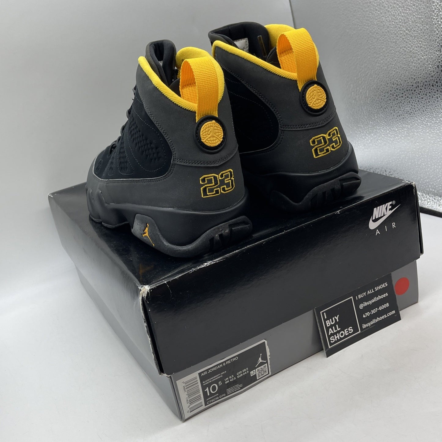 Size 10.5 - Air Jordan 9 Retro Black (CT8019-070)