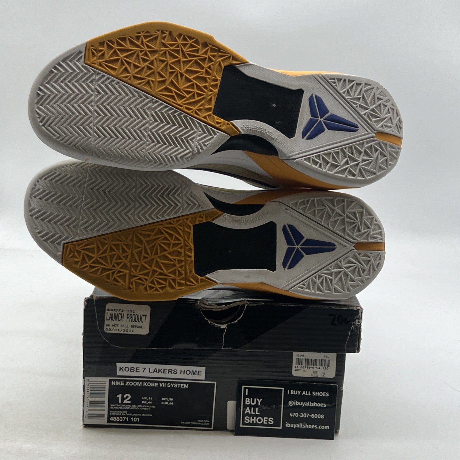 Size 12 - Nike Zoom Kobe 7 System Lakers (488371-101)