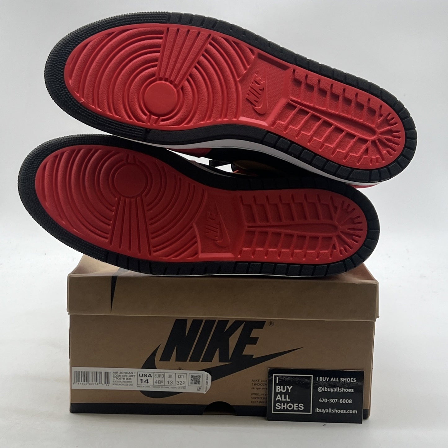 Size 14 - Air Jordan 1 Zoom Comfort High Chile Red (CT0978-006)