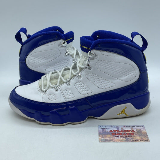 Size 11 - Air Jordan 9 Retro Kobe Silver Yellow Blue White Leather  (302370-121)